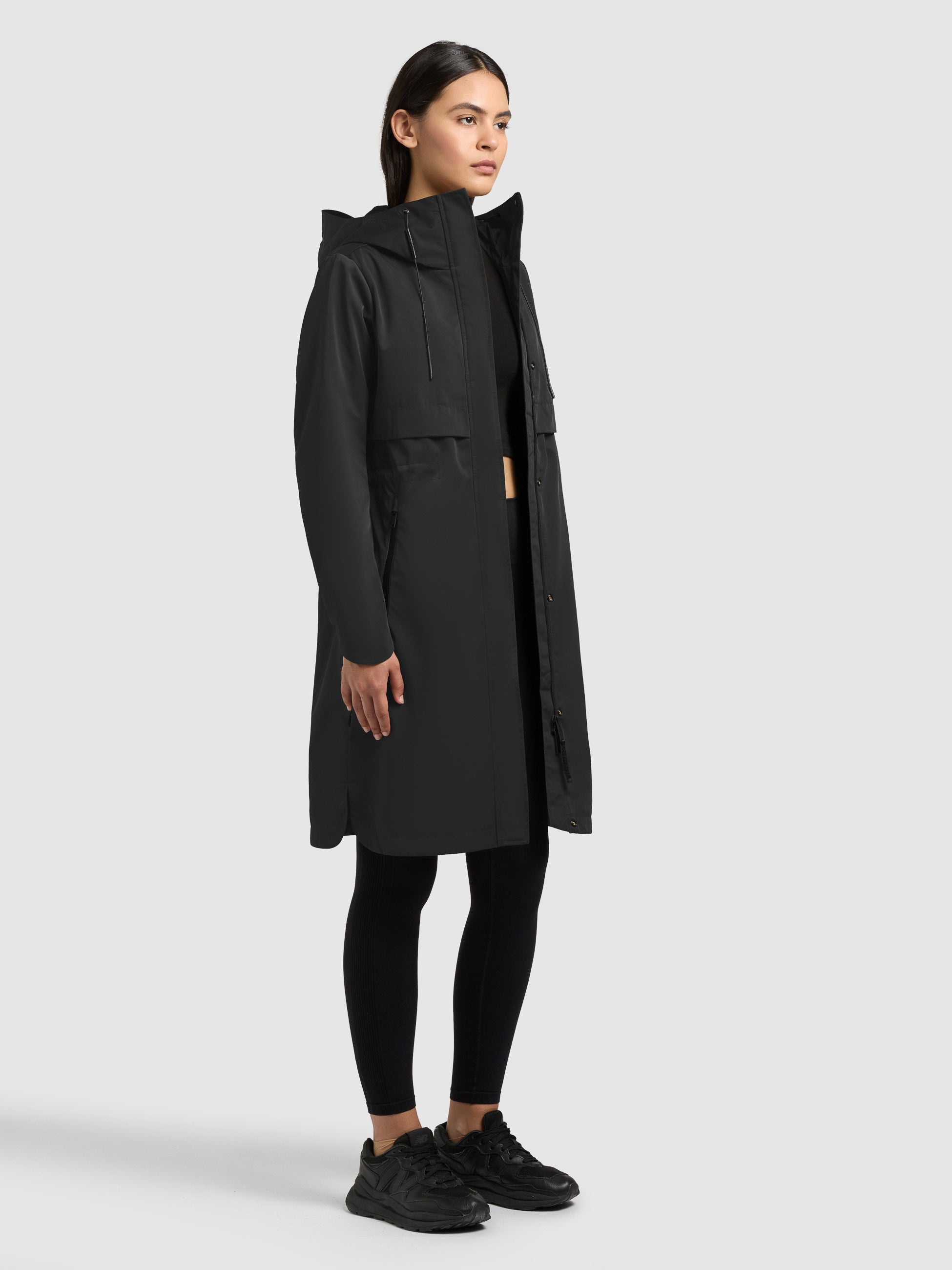 khujo-manao2-mantel-black-leichter-damen-sommerparka-regular-fit image 6