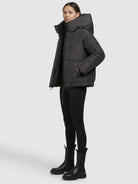 khujo-jacke-peeke-damen-winterjacke-mit-f-ustlingen-dunkelgrau image 2