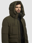 khujo-welm-matt-damen-steppmantel-dark-green-mit-taillenzug image 7