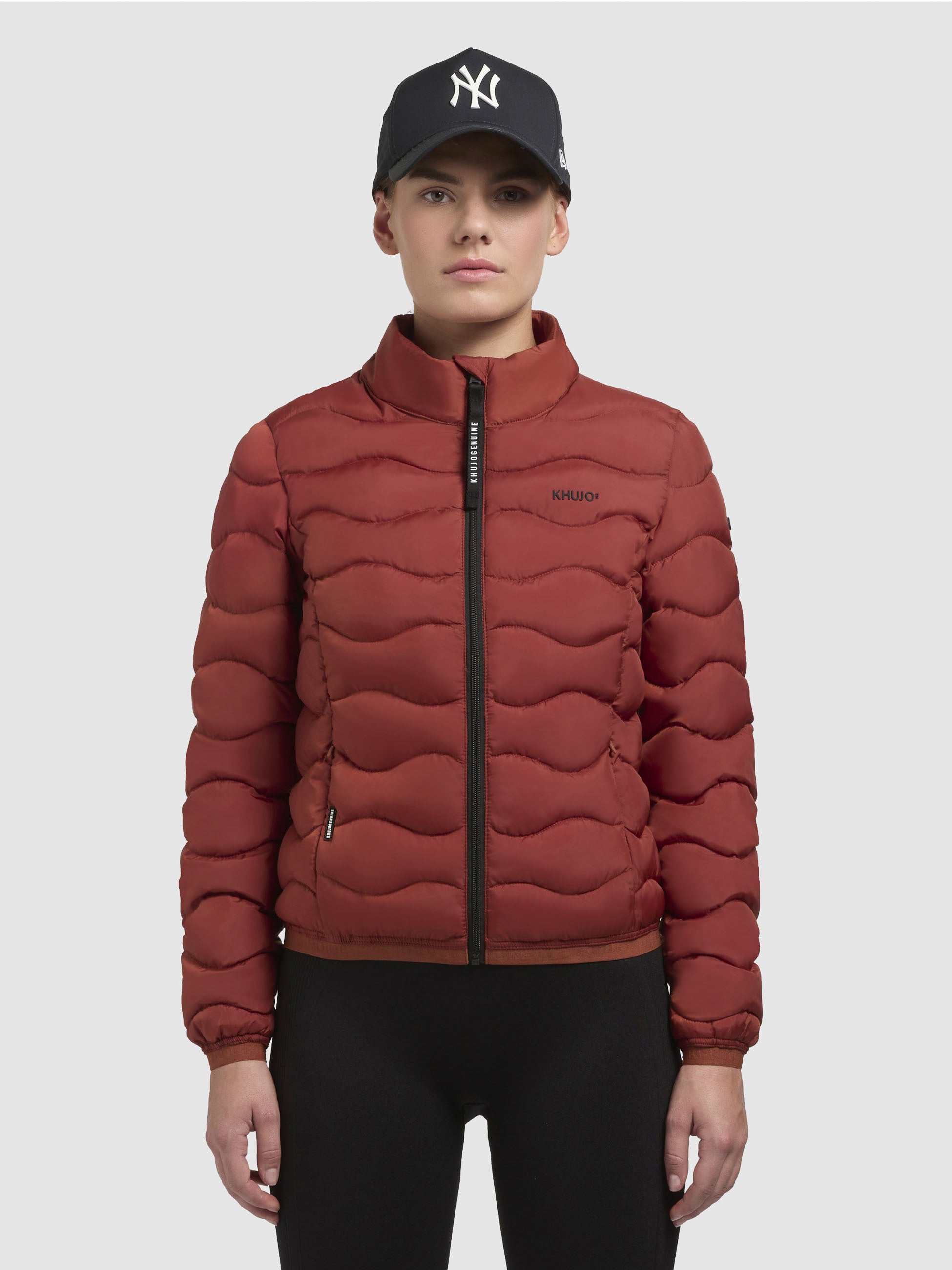khujo-jacke-merl-rotbraun-damen-steppjacke-h-ftlang-slim-fit image 4