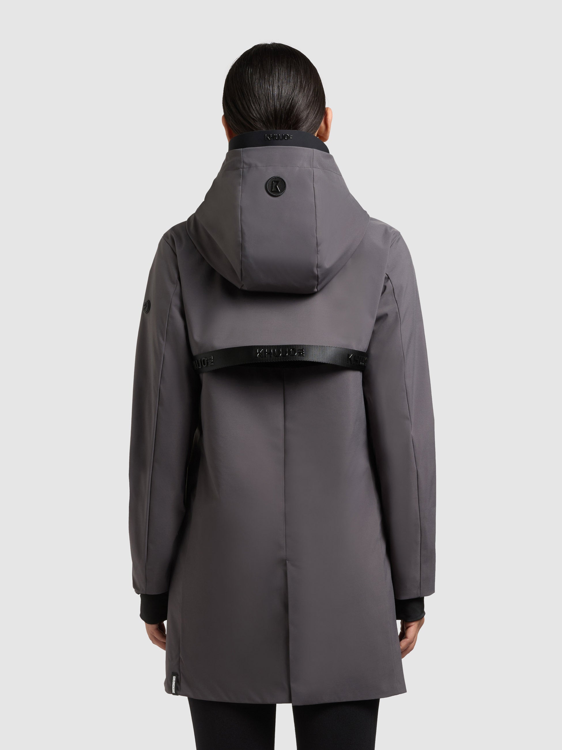 khujo-eiza-damen-sommerjacke-slate-grey-leichte-regenjacke-lang image 3