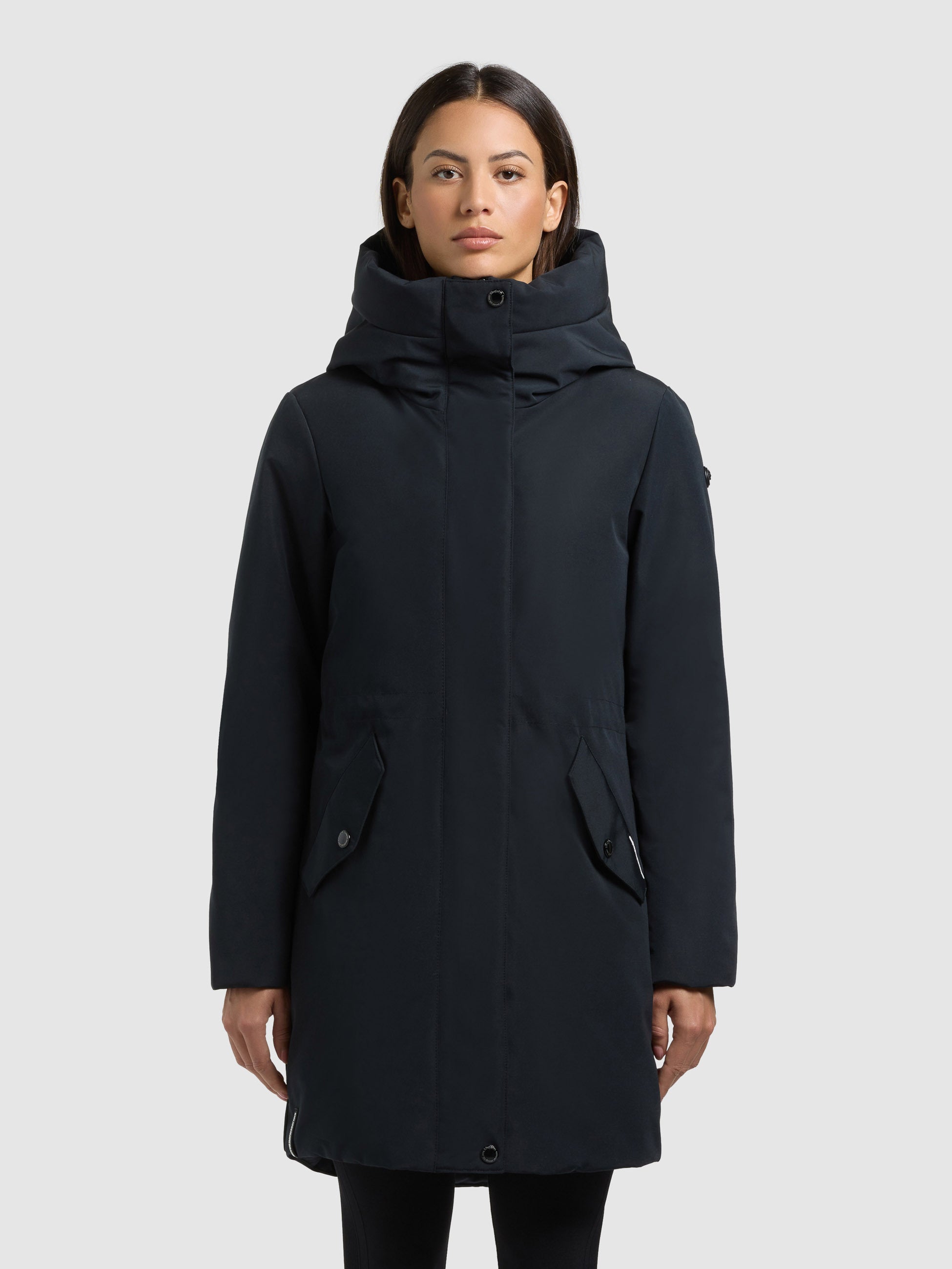 khujo-mantel-diance-port-blue-damen-kurzmantel-slim-fit image 4