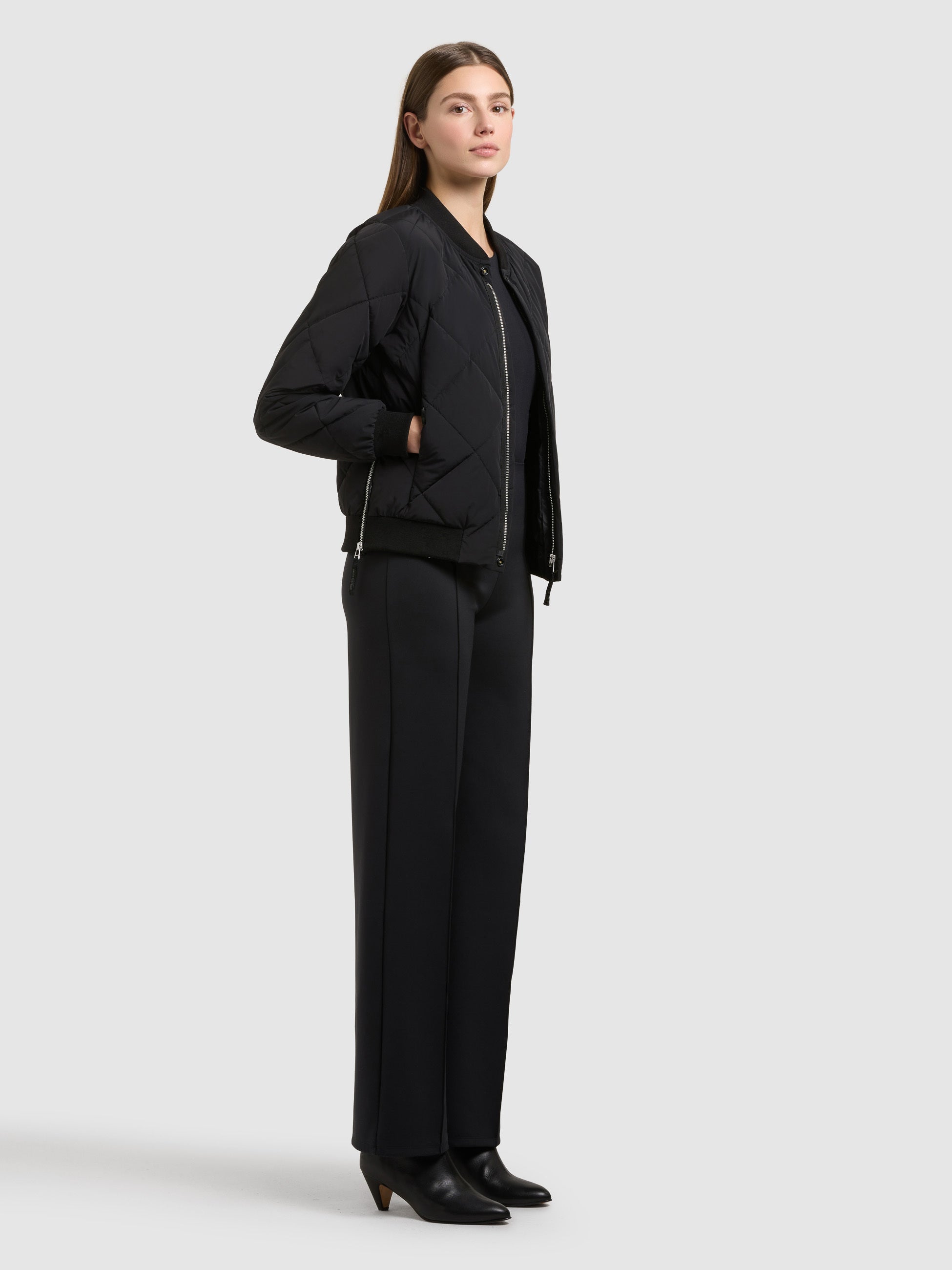 khujo-jacke-ange2-black-damen-bomberjacke-stepp-kurz image 2