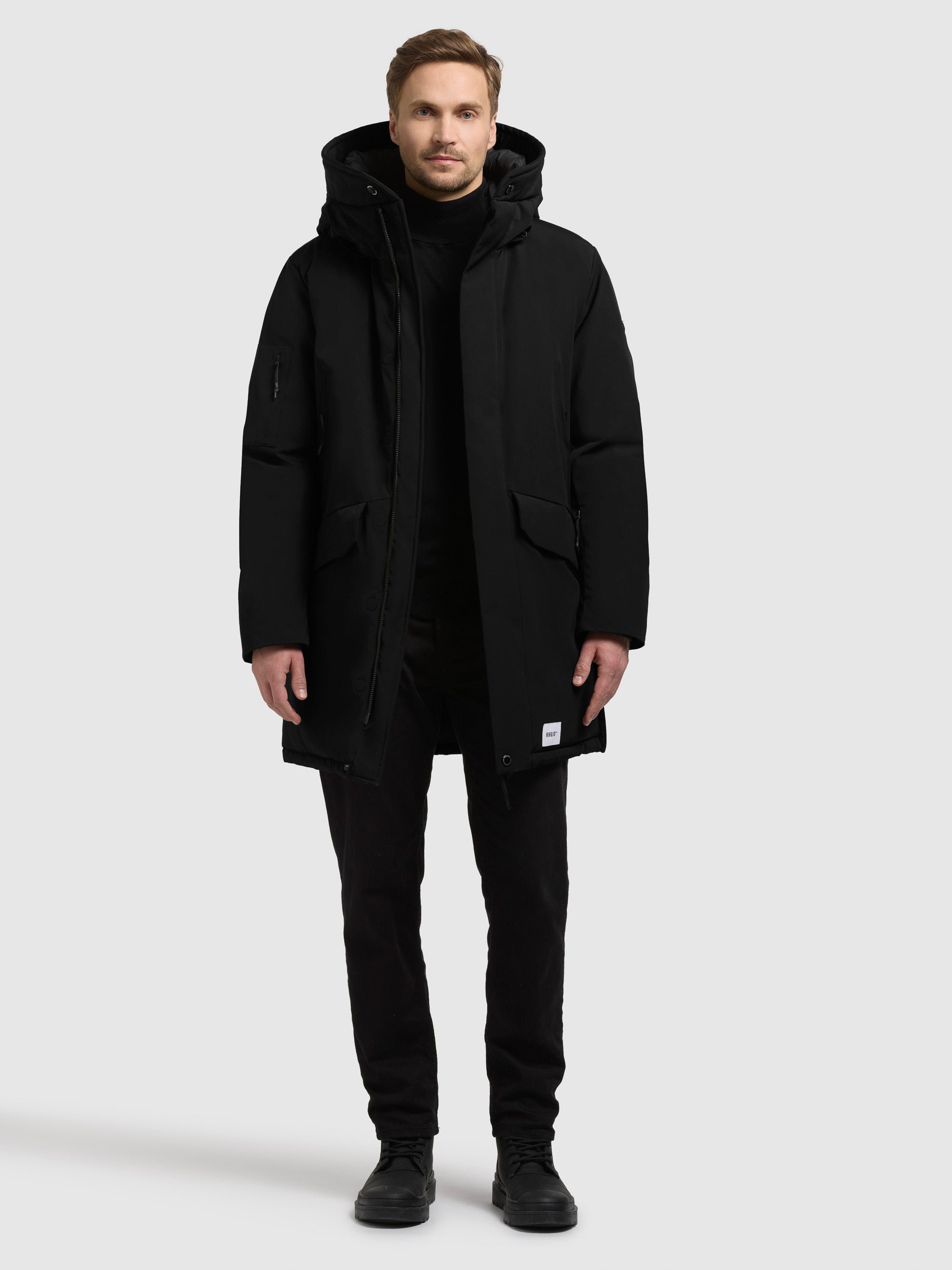 khujo-mantel-dachs-black-kurzmantel-parka-mit-kapuze image 2