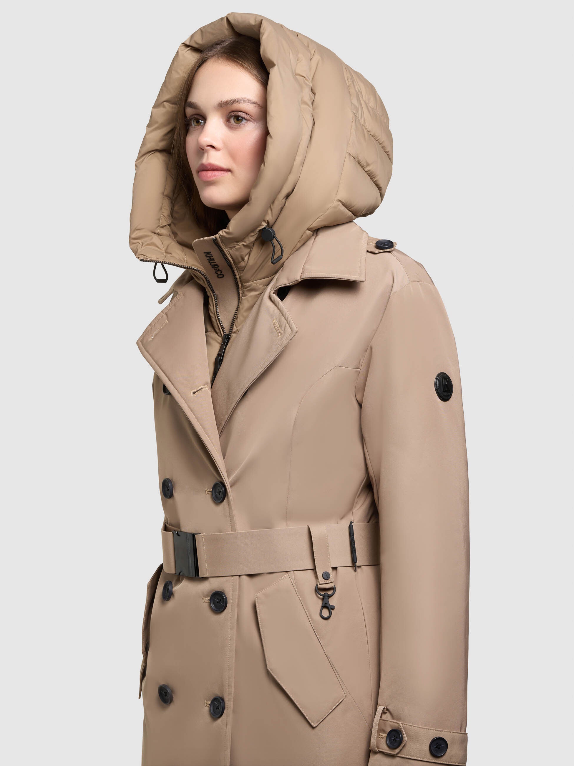 khujo-mantel-gora-cookie-beige-gef-tterter-trenchcoat-kurzmantel image 7