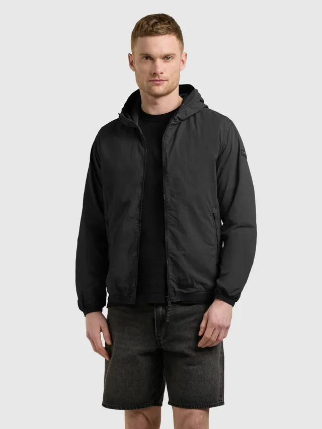khujo-derf-blousonjacke-black-leichte-kapuzenjacke image 1