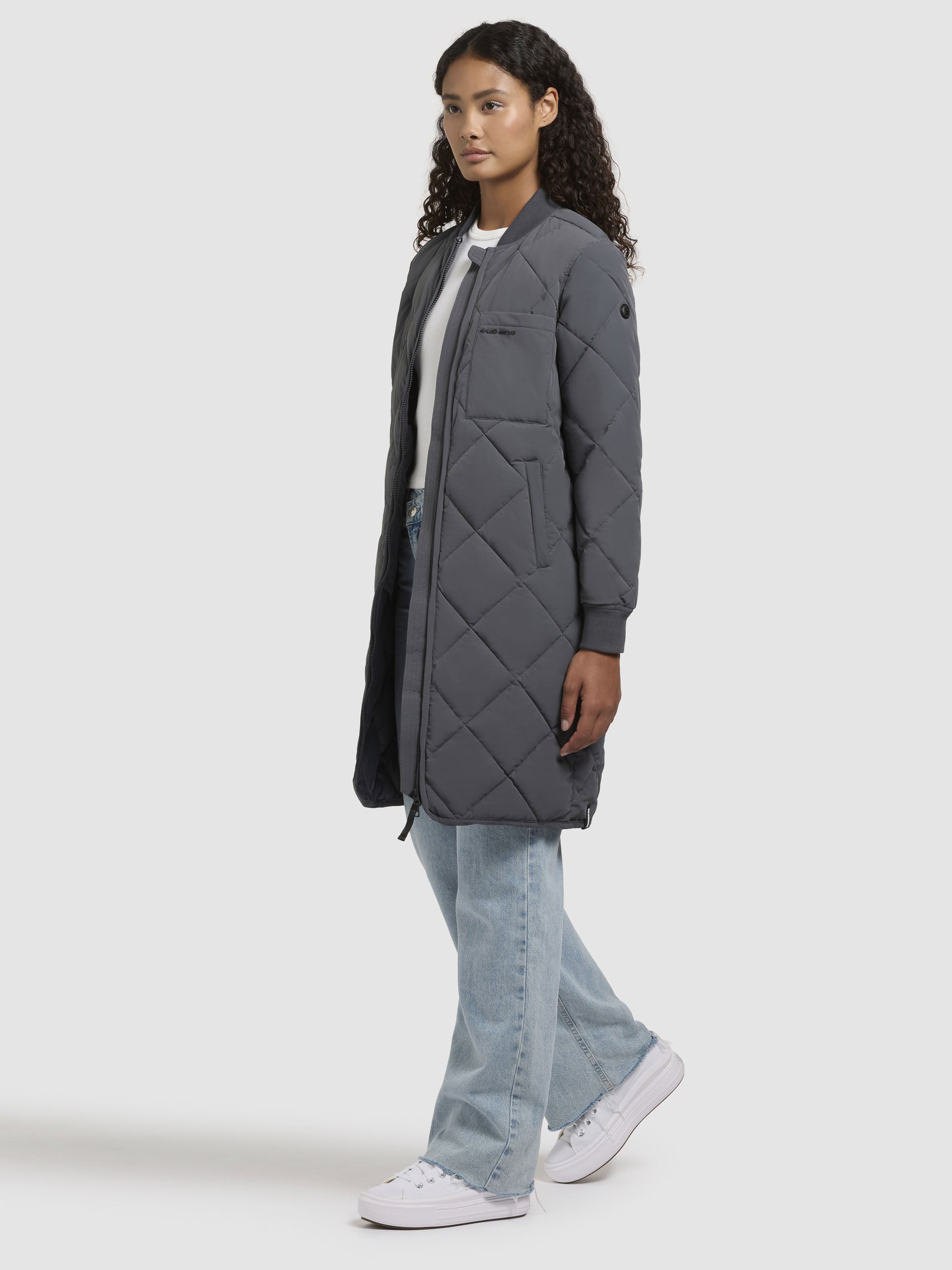 khujo-mantel-ymal-blue-gray-damen-steppmantel-regular-fit-leicht-wattiert image 1