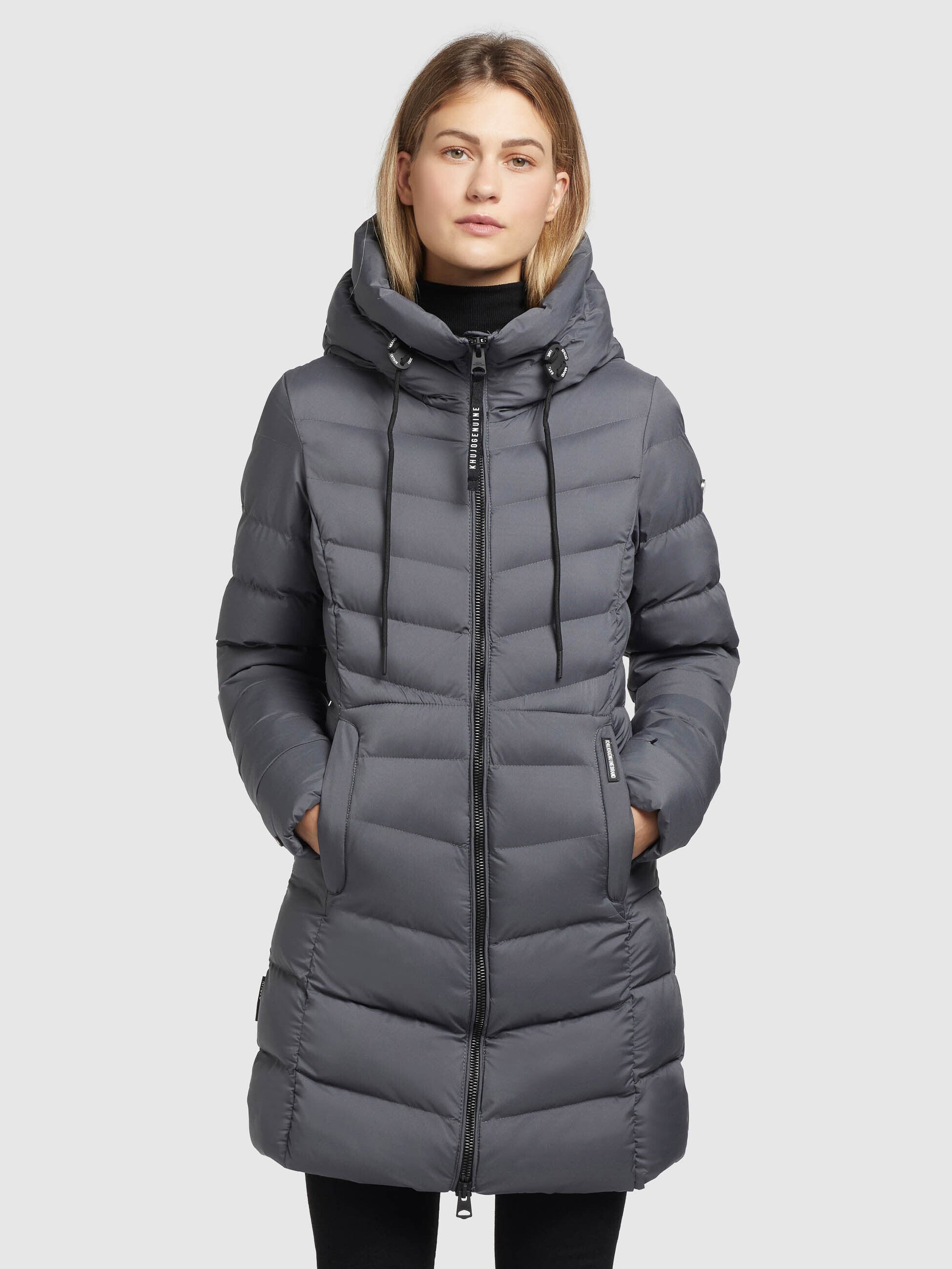 khujo-tuhani2-matt-damen-steppjacke-anthrazit image 2