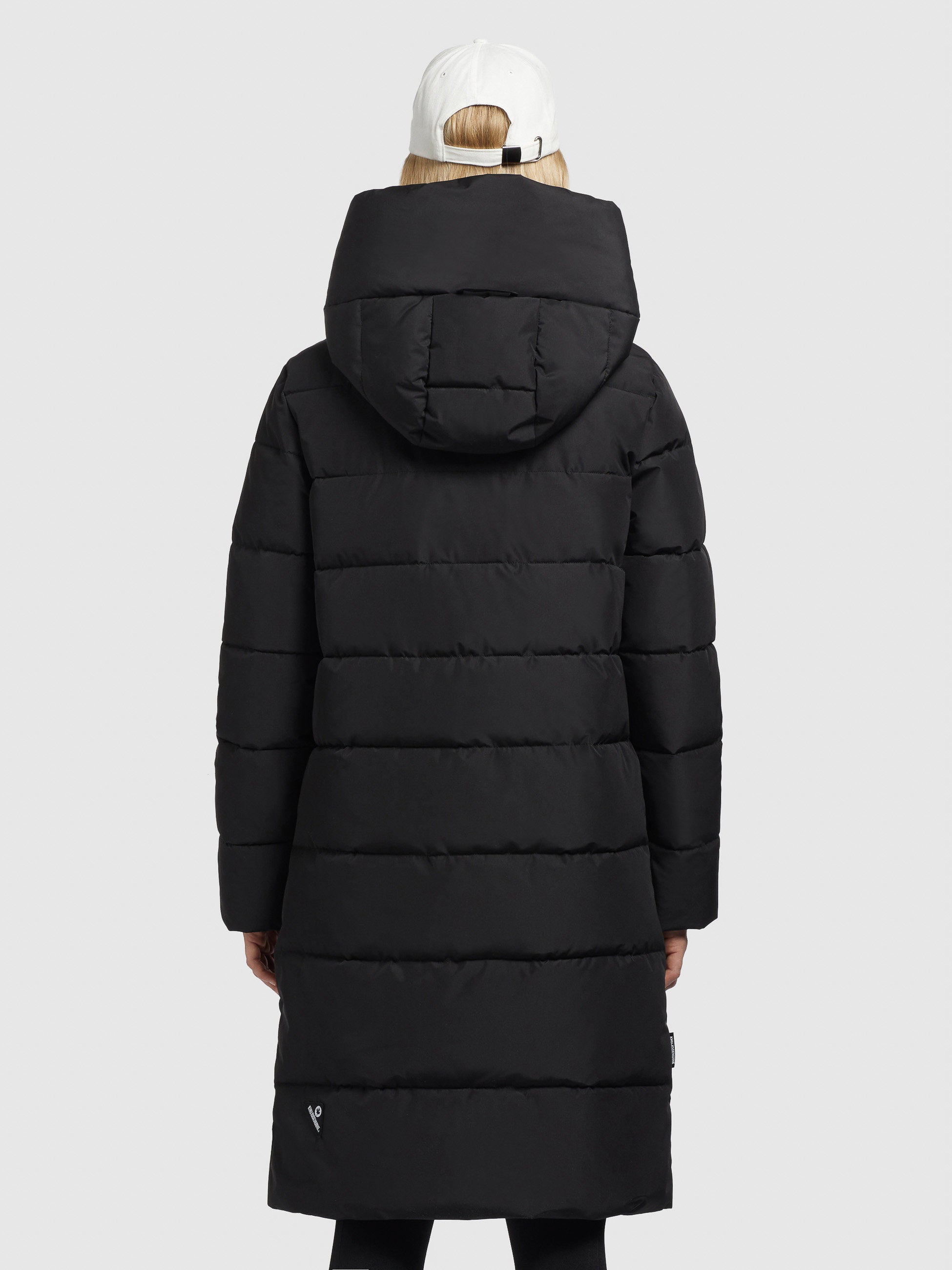 khujo-mantel-jilias4-schwarz-lange-gef-tterte-damen-winterjacke-mit-kapuze image 3