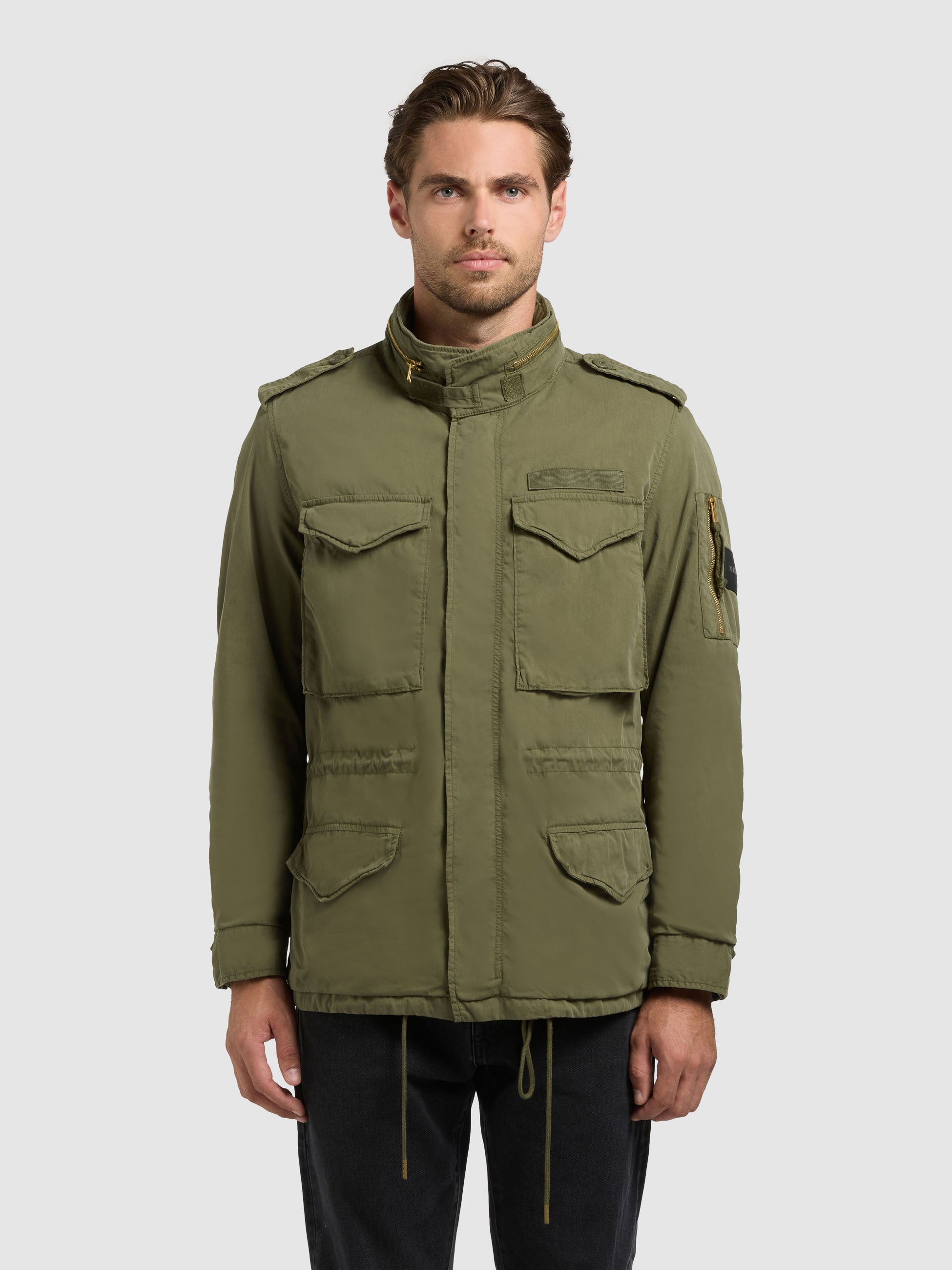 khujo-jacke-ovin-olive-fieldjacke-im-military-look-mit-verstaubarer-kapuze image 4