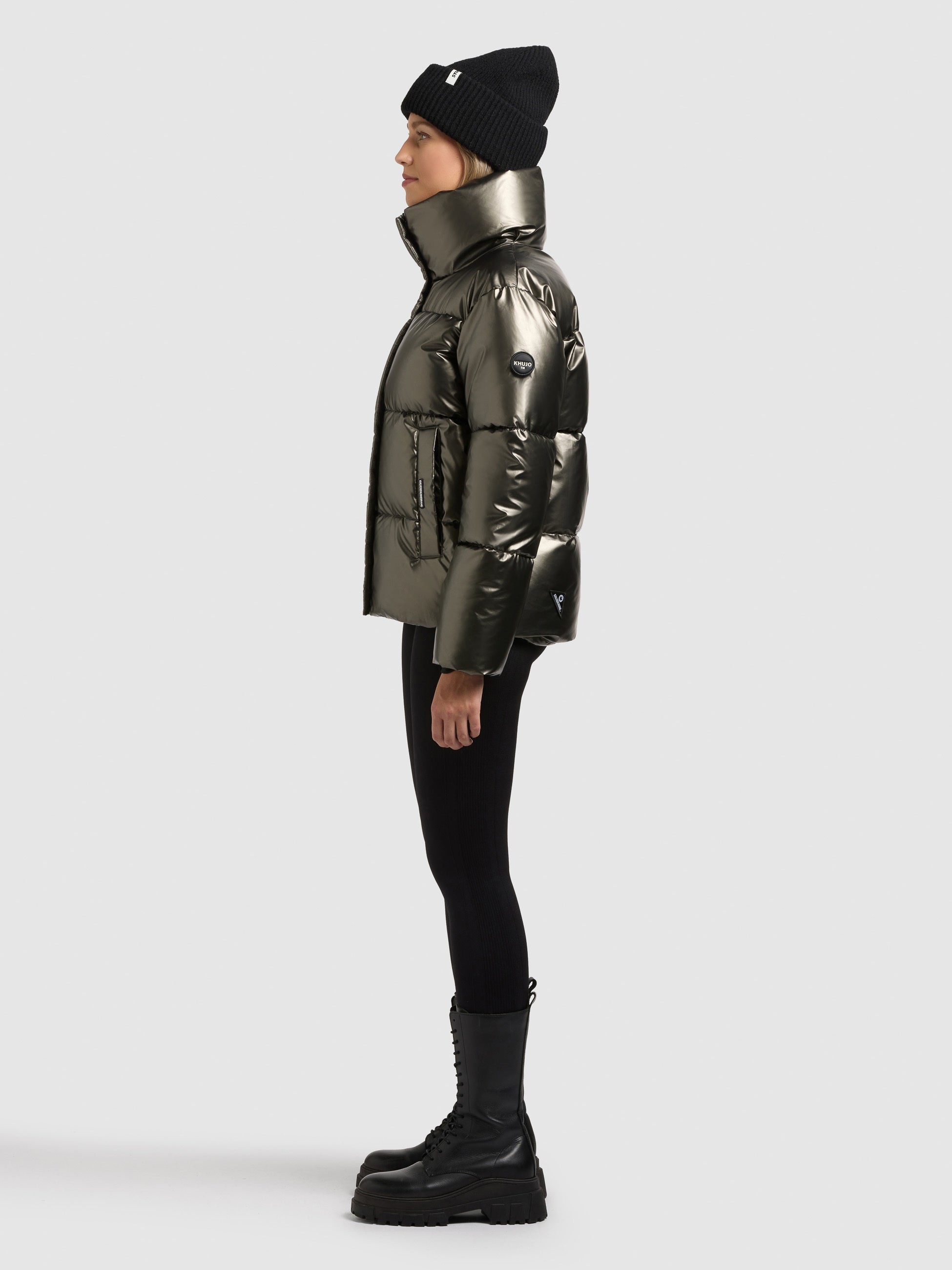 khujo-rinja2-shiny-damen-winterjacke-mud-brown image 2