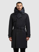 khujo-coat-tarm-port-blue-trenchcoat-kurz-damen image 4