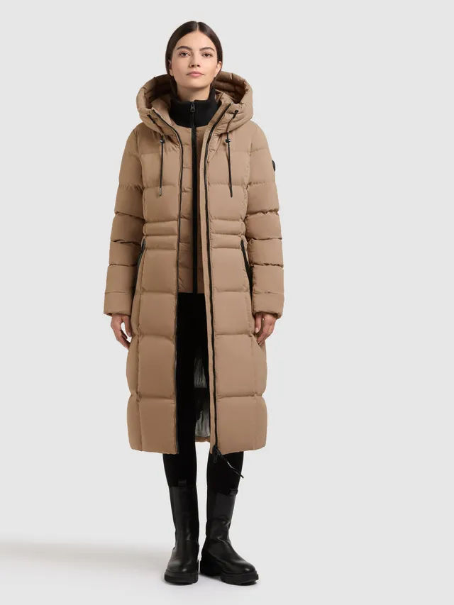 khujo-coat-enakh-cookie-beige-knielanger-steppmantel-slim-fit image 1