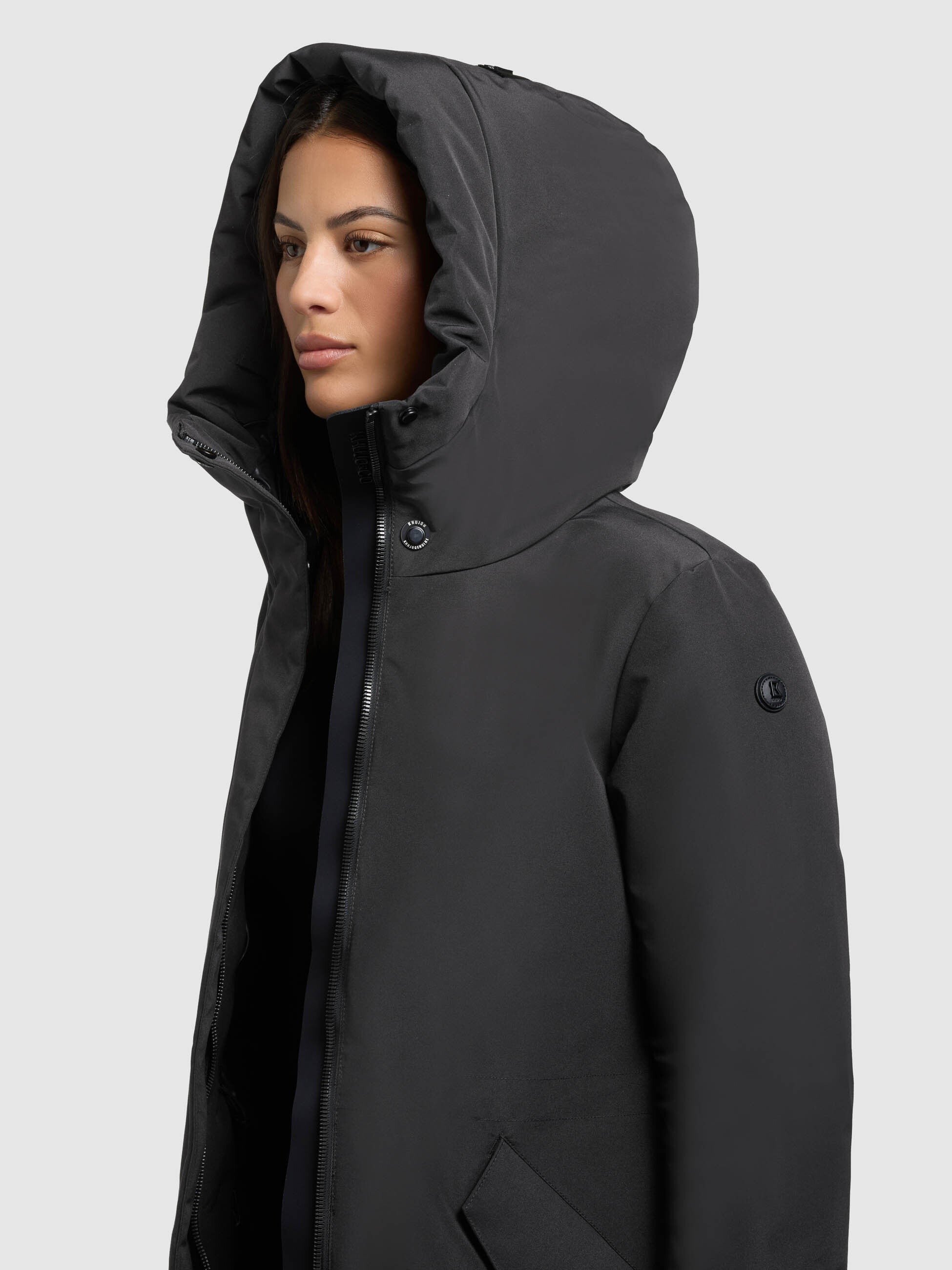 khujo-mantel-diance-winter-grey-damen-kurzmantel-wattiert-slim-fit image 7