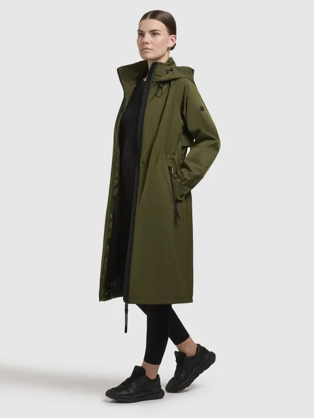 khujo-mantel-pinax-olivgr-n-sommerparka-knielang-regular-fit-damen image 1