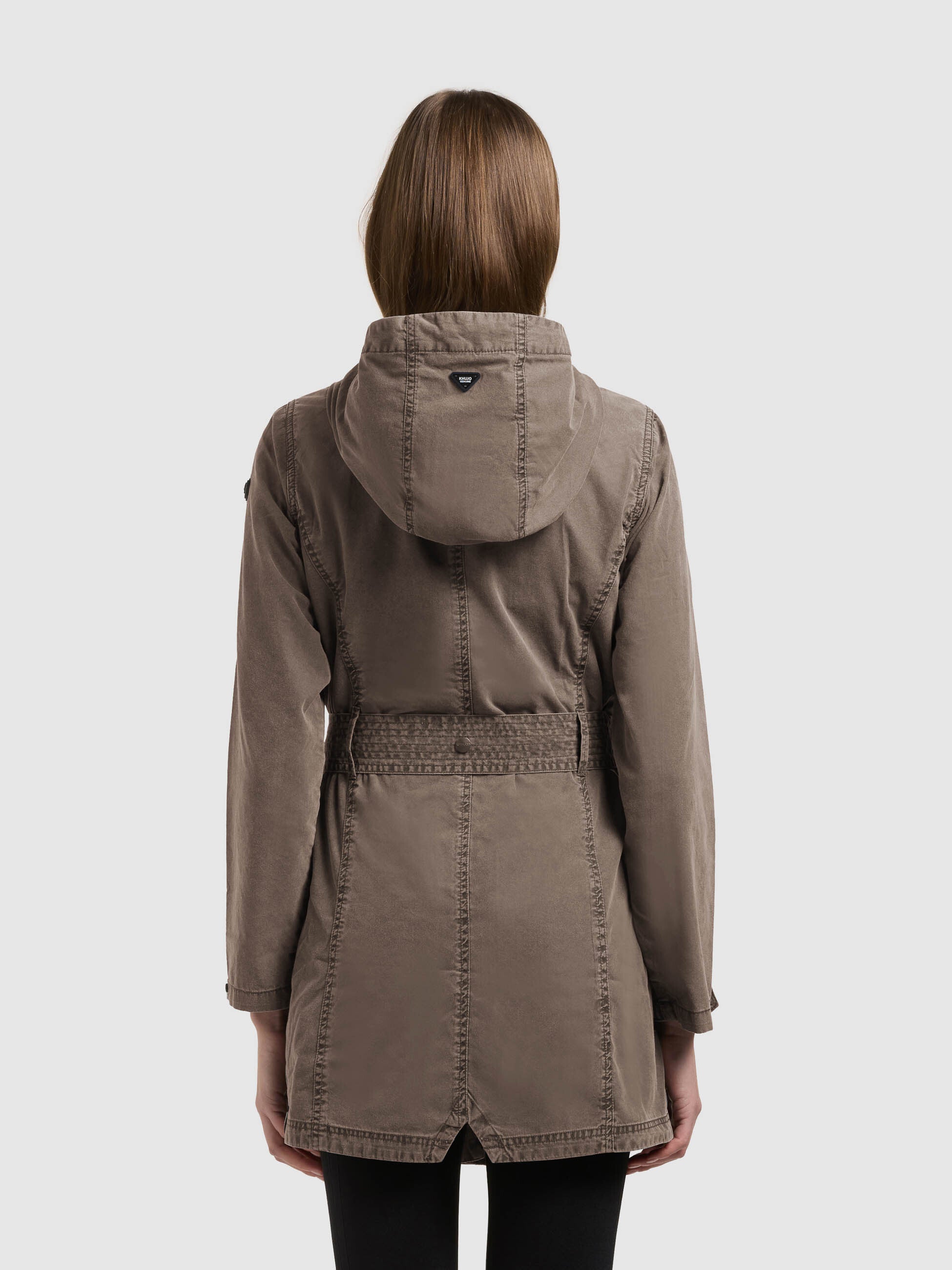 khujo-prea-jacke-damen-trench-parka-in-latte-brown-mit-kapuze-und-g-rtel image 3