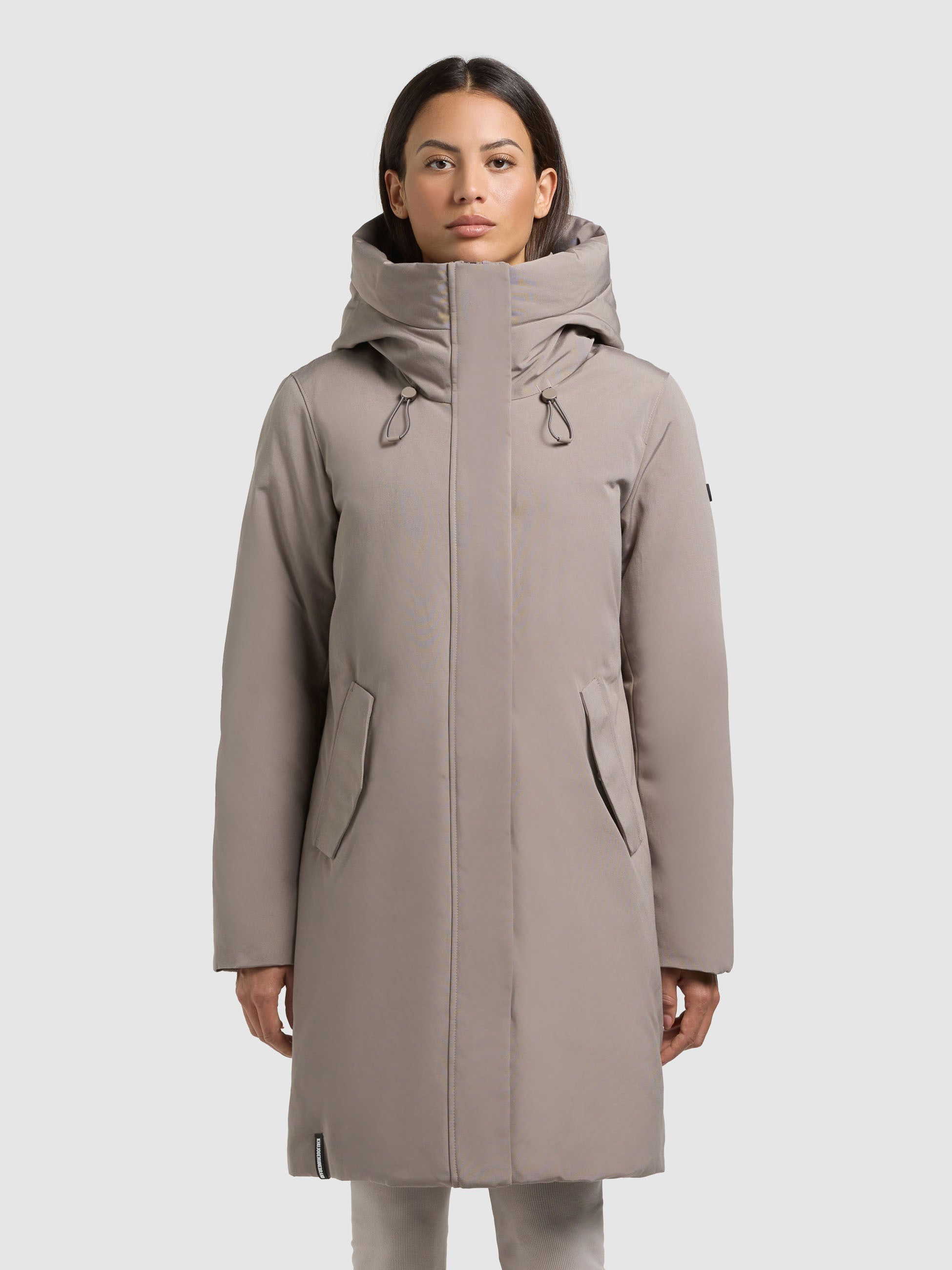 khujo-wedelia-with-inner-jacket-damen-kurzmantel-greige-2-in-1-mit-herausnehmbar image 4