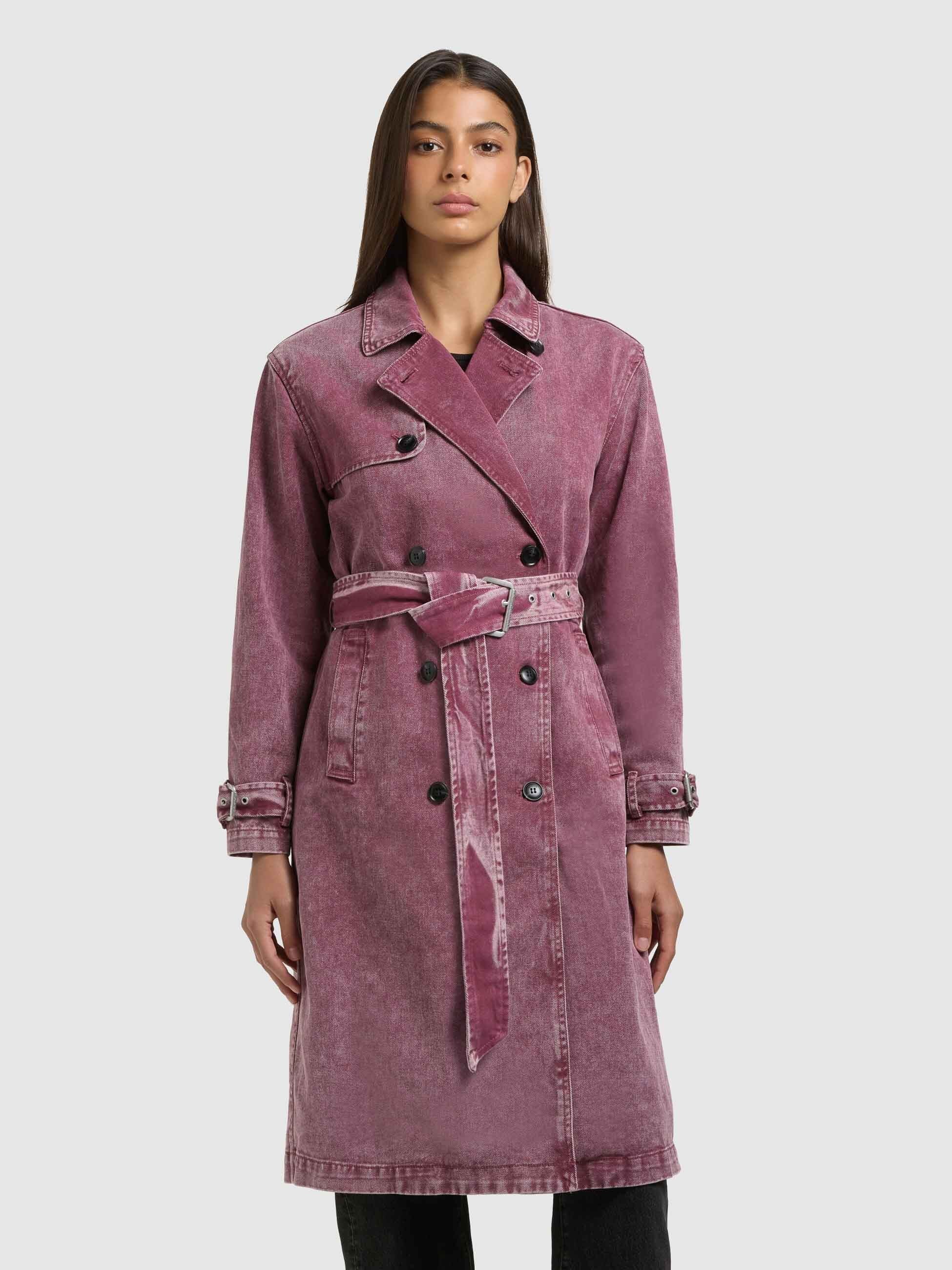 khujo-mantel-hera-fuchsia-damen-jeans-trench-denim image 4