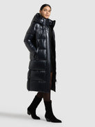 khujo-coat-rachel2-shiny-midnight-blue-steppmantel-damen image 6