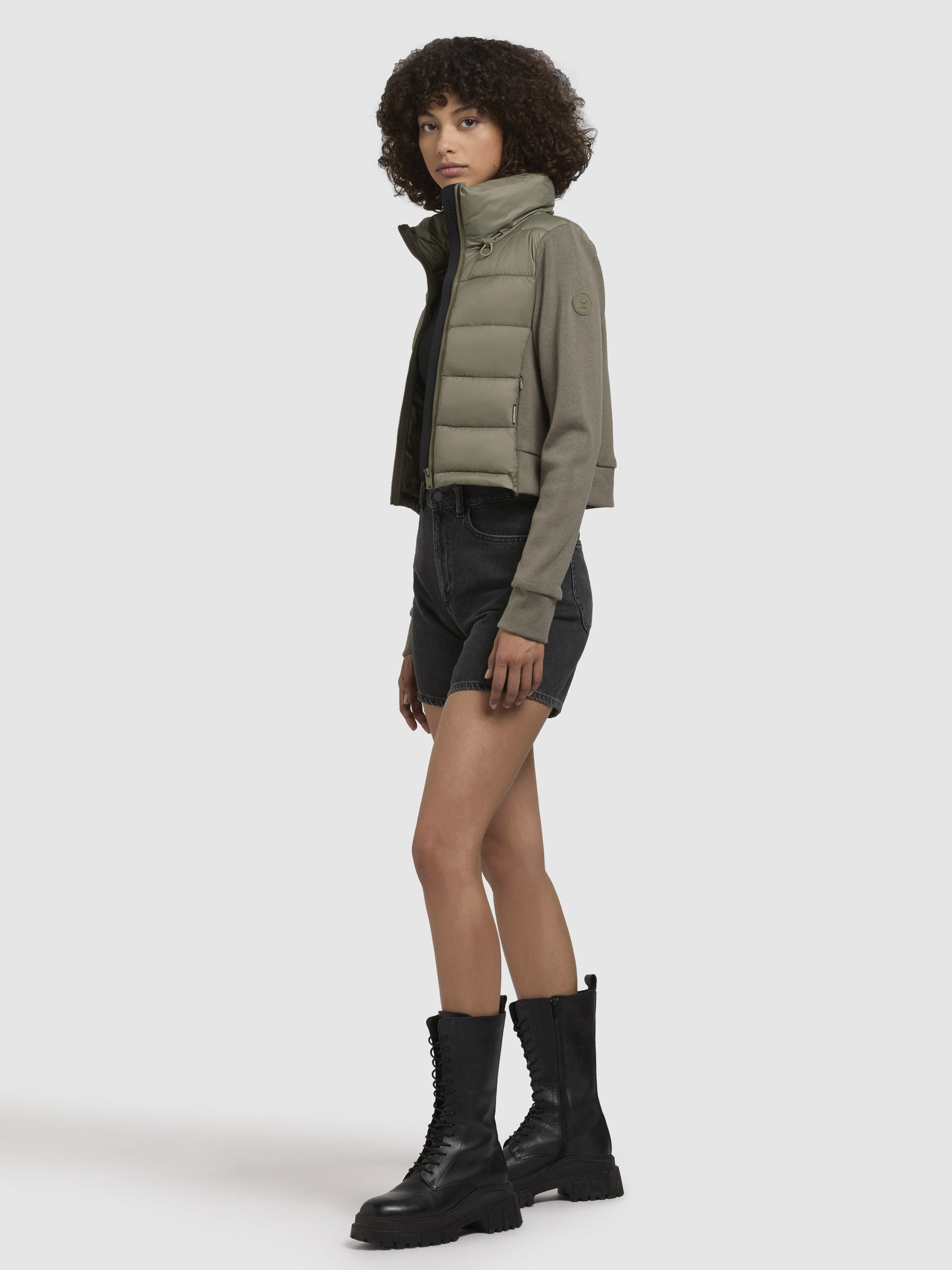 khujo-lival-jacke-graugr-n-cropped-slim-fit-damen image 2