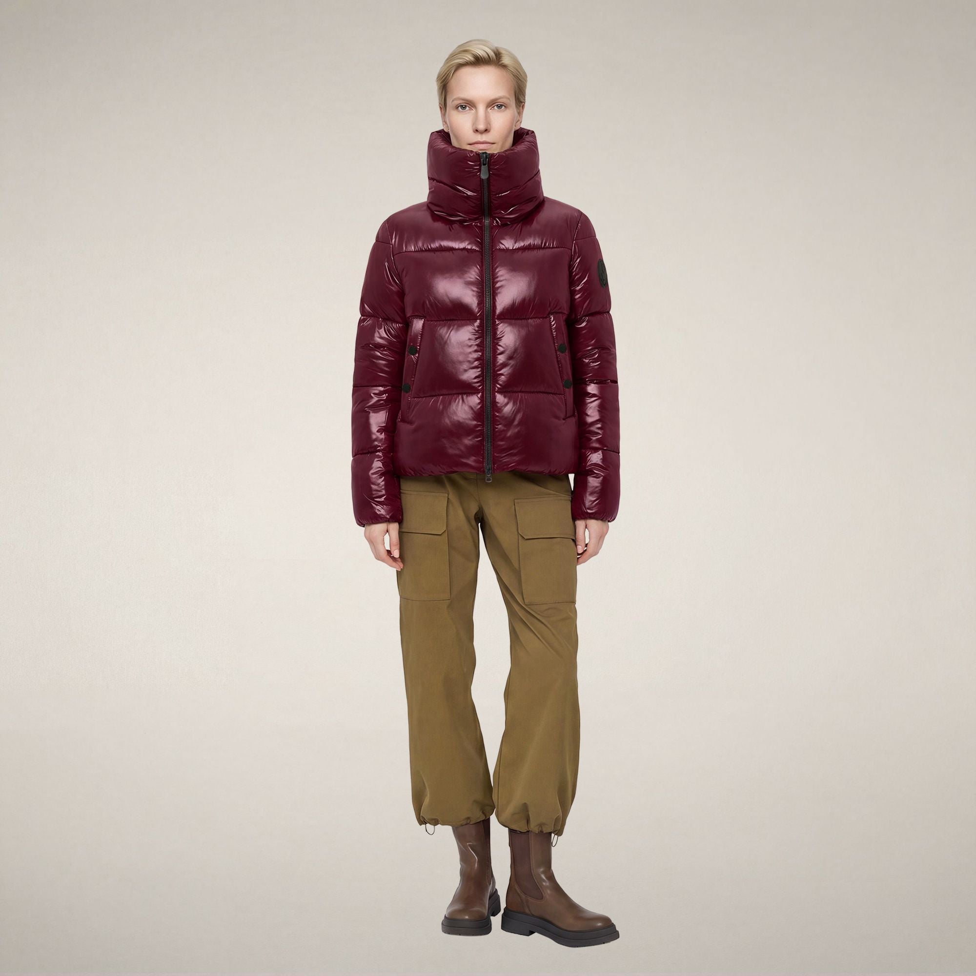 save-the-duck-isla-damen-steppjacke-laqu-bordeaux image 1
