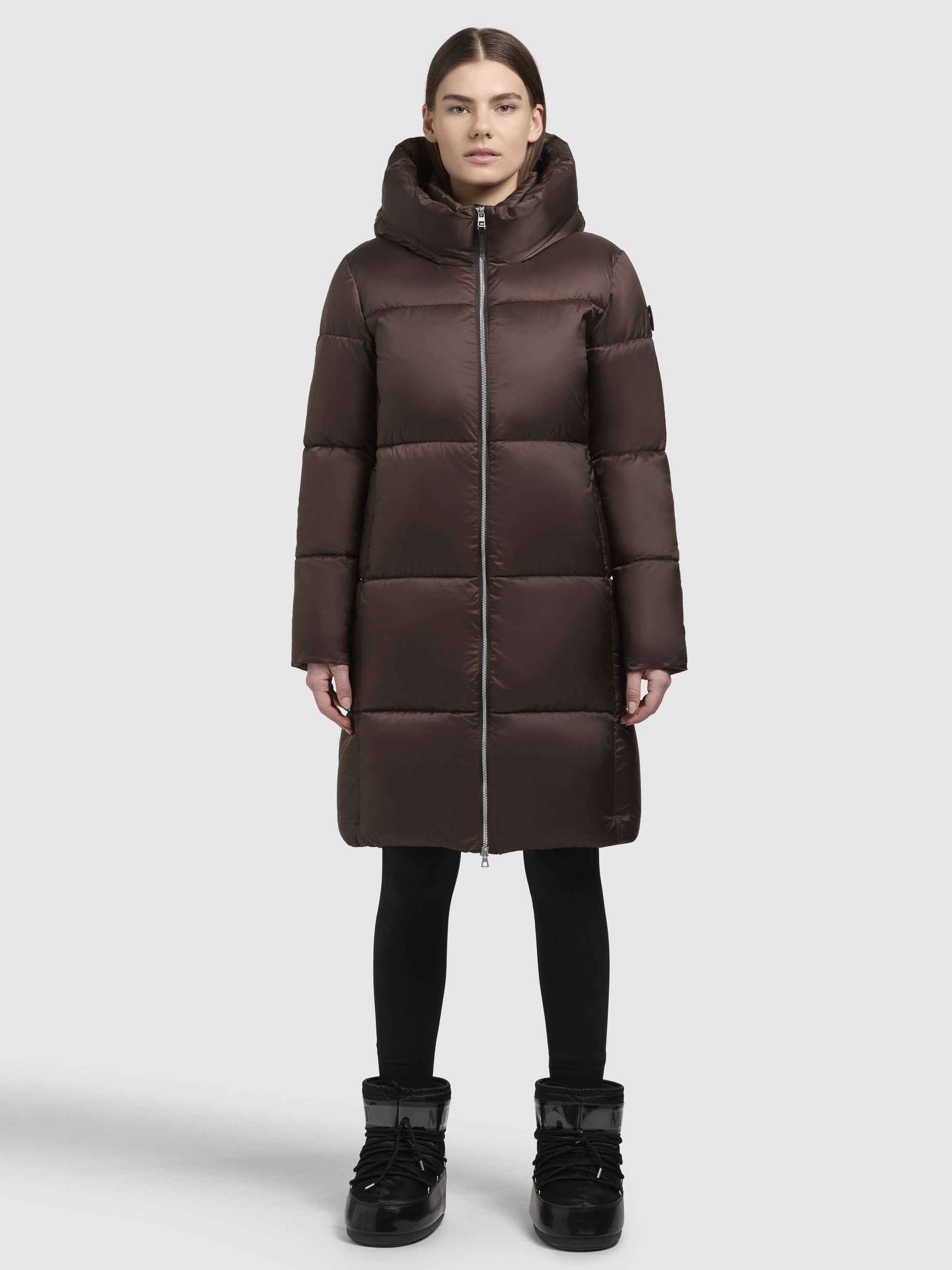 khujo-coat-nikita-dark-brown-damen-steppmantel-knielang image 1