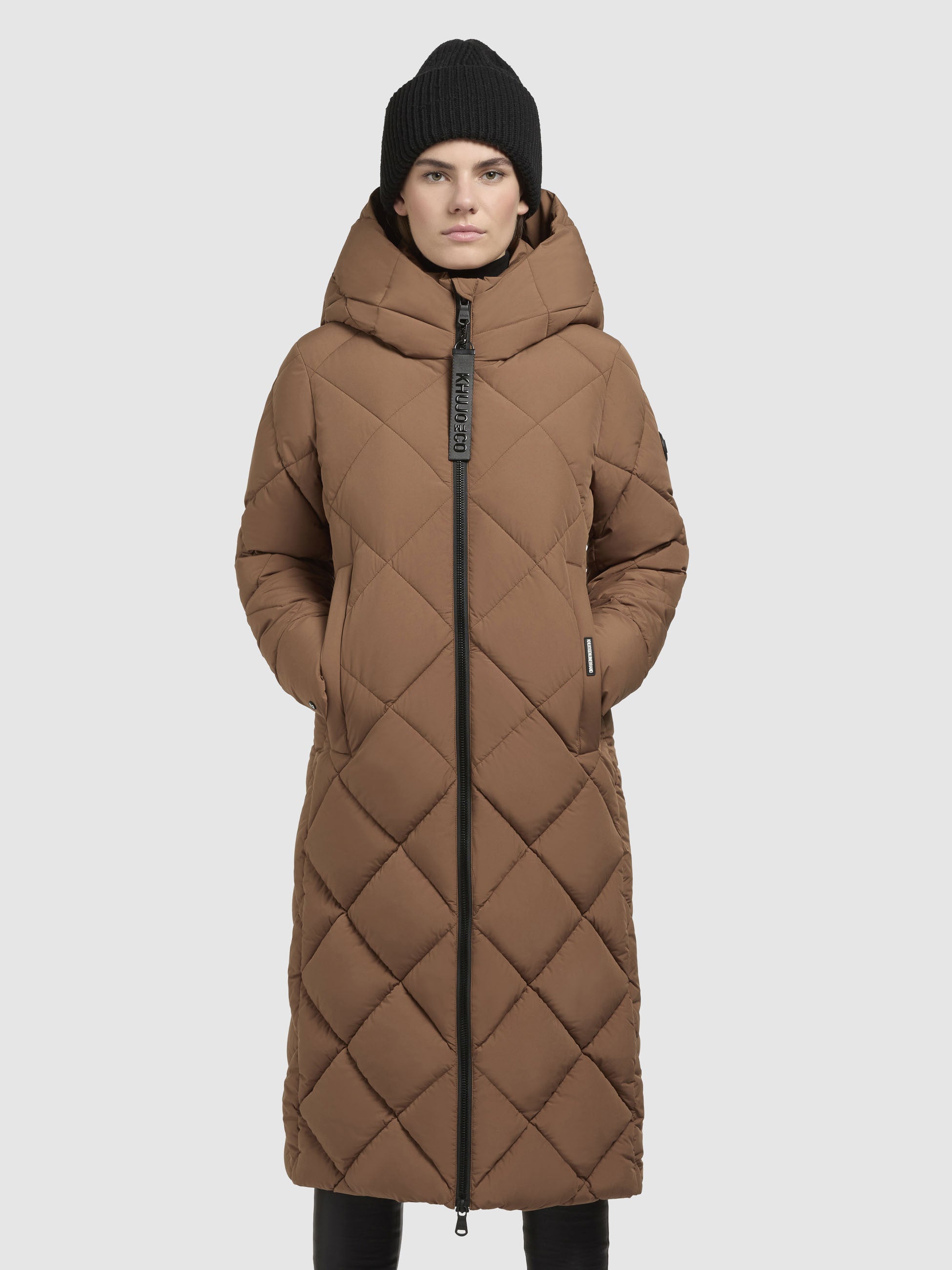 khujo-mantel-elow-hellbraun-knielanger-steppmantel-regular-fit image 4
