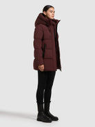 khujo-jacke-drown-matt-moscato-red-damen-steppjacke image 6