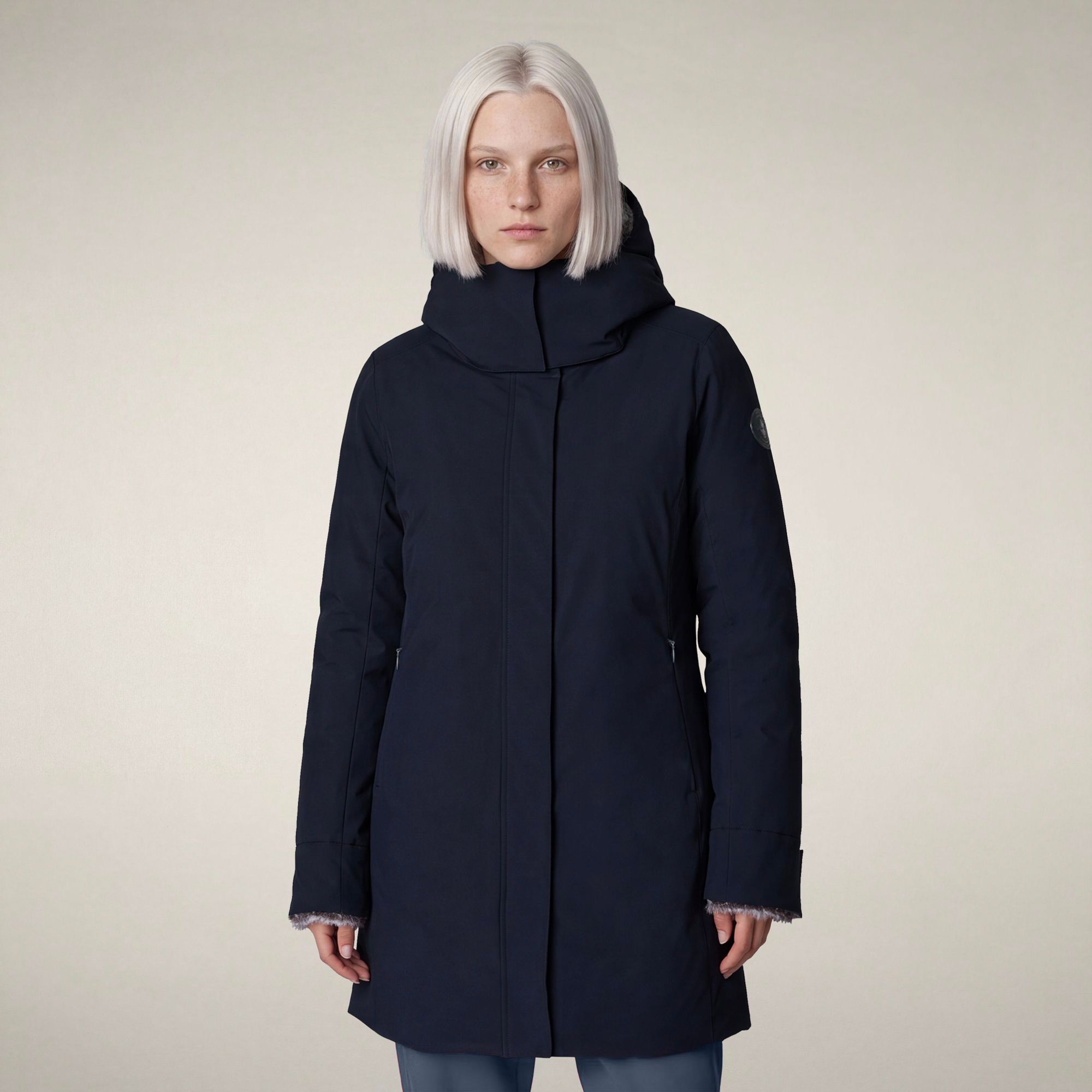 save-the-duck-samantah-damen-winterparka-arctic-blu-nero image 5