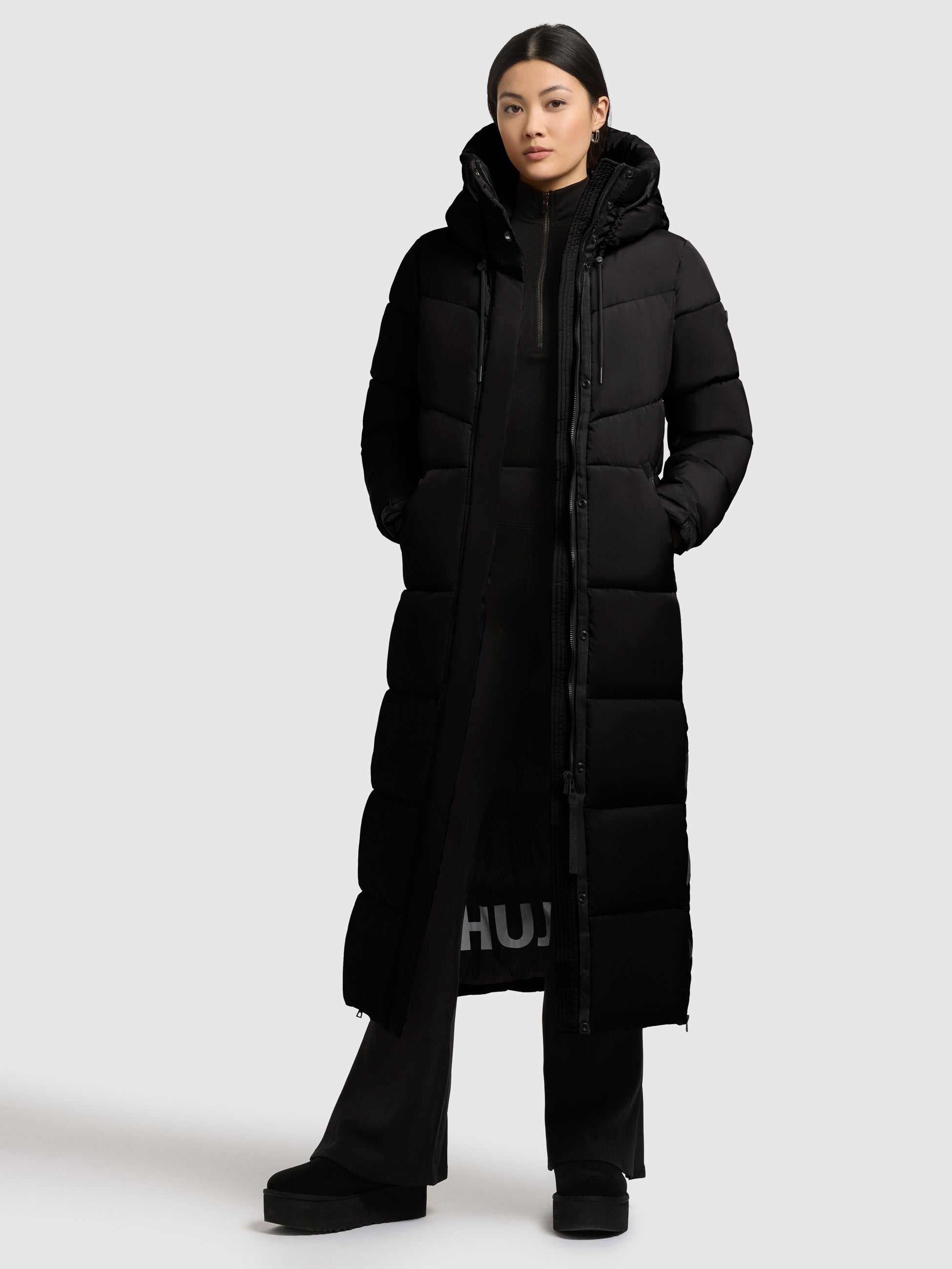 khujo-mantel-shimanta5-black-wadenlanger-damen-steppmantel-schwarz image 6