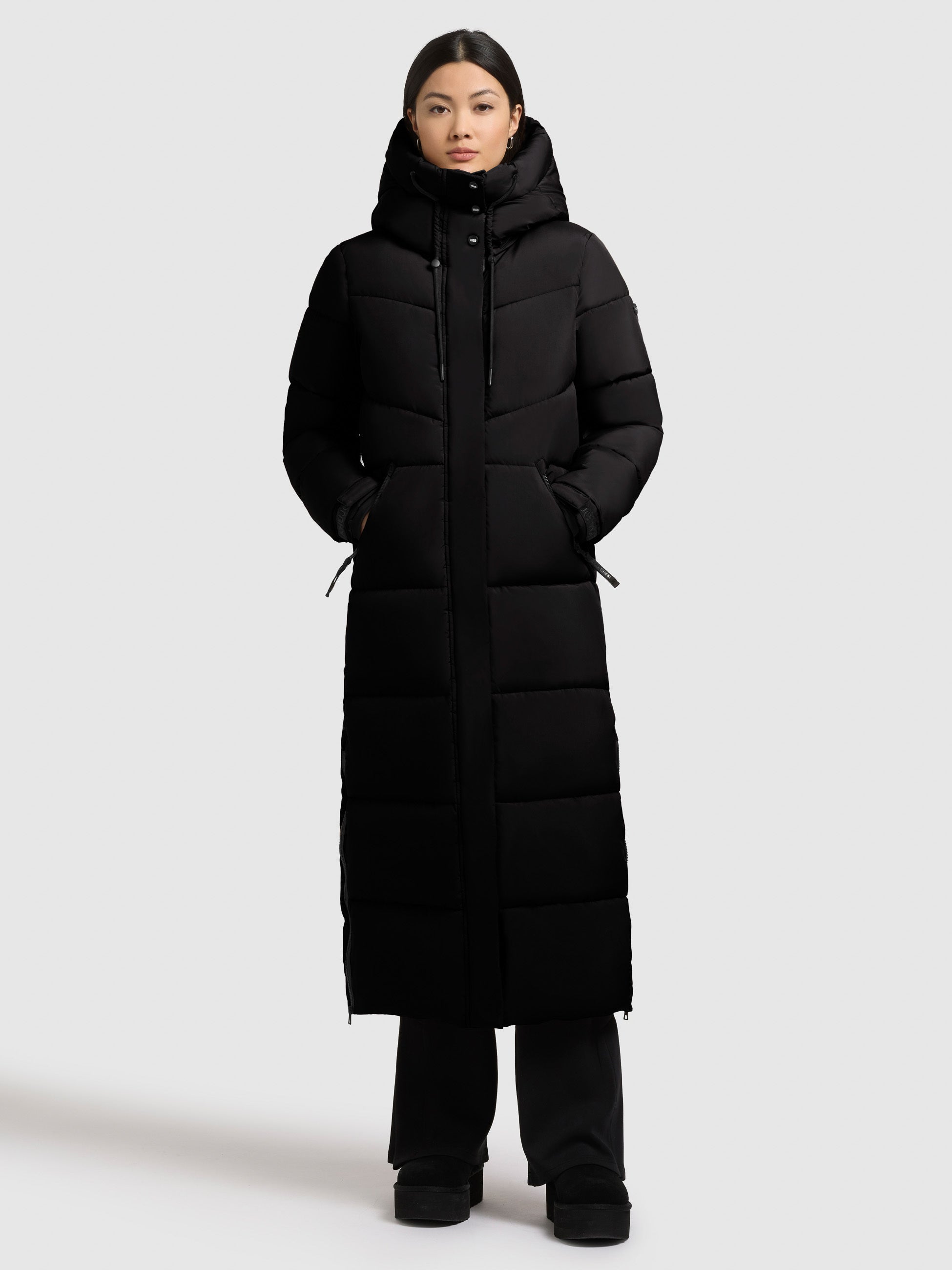 khujo-mantel-shimanta5-black-wadenlanger-damen-steppmantel-schwarz image 1