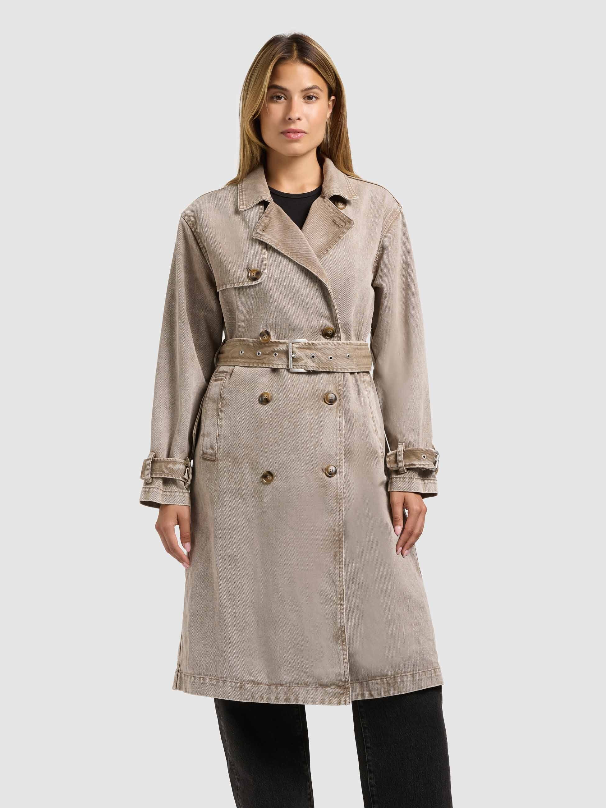 khujo-mantel-hera-latte-brown-damen-jeans-trench-aus-denim image 4