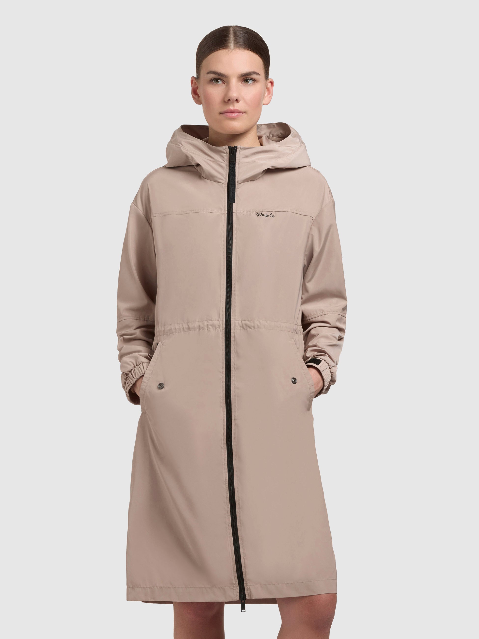 khujo-mantel-zlata-beige-sommerparka-knielang-mit-doppelter-kapuze-f-r-damen image 4