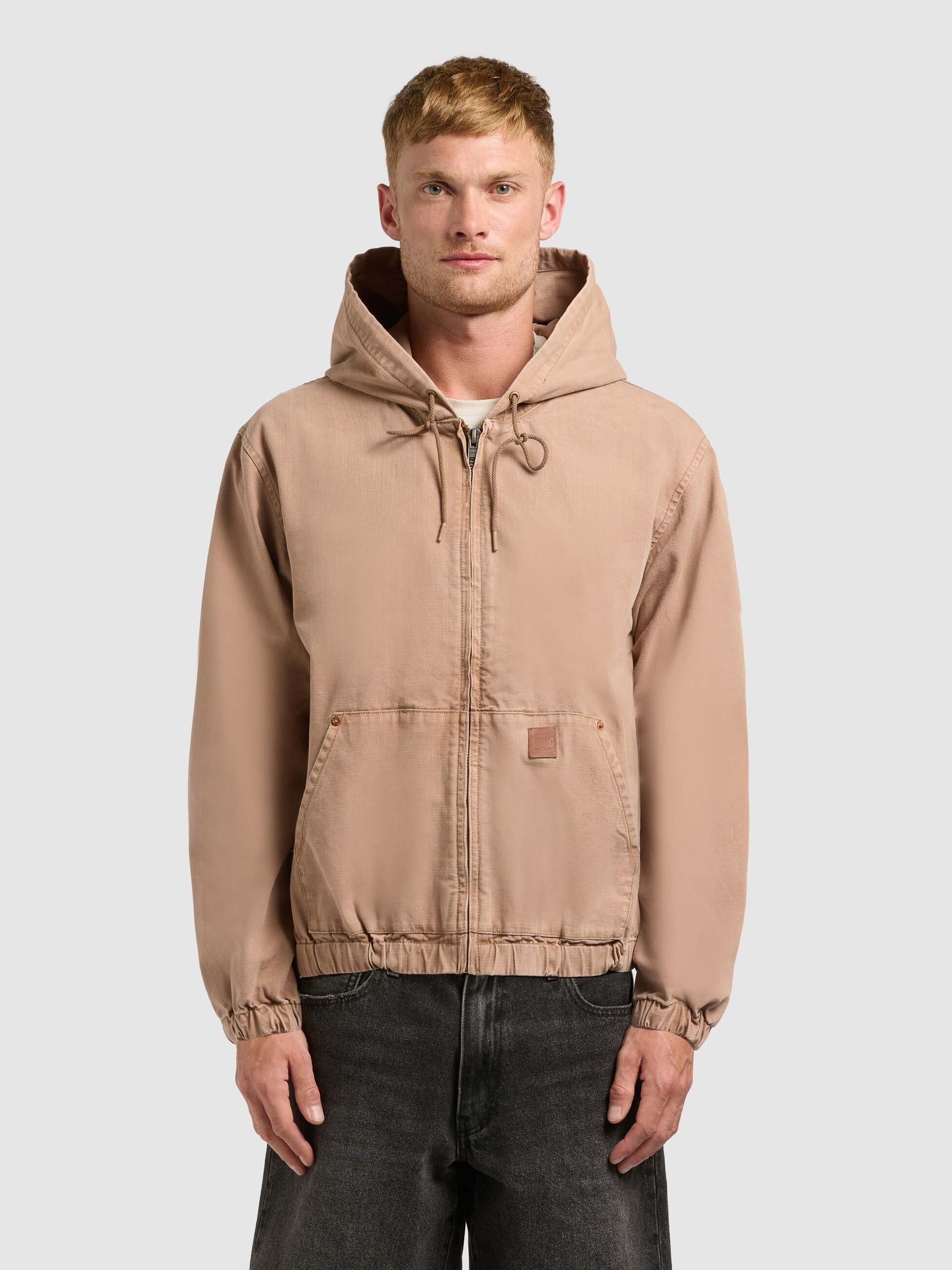 khujo-darrel-jacke-toffee-brown-blouson-hoodie-loose-fit image 4