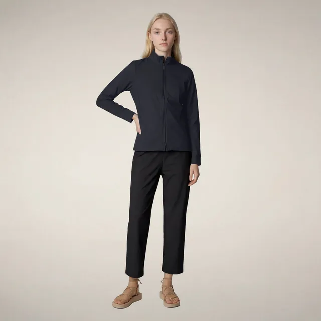 save-the-duck-pella-track-jacket-damen-blu-nero-smartleisure-zip-sweatshirt image 1