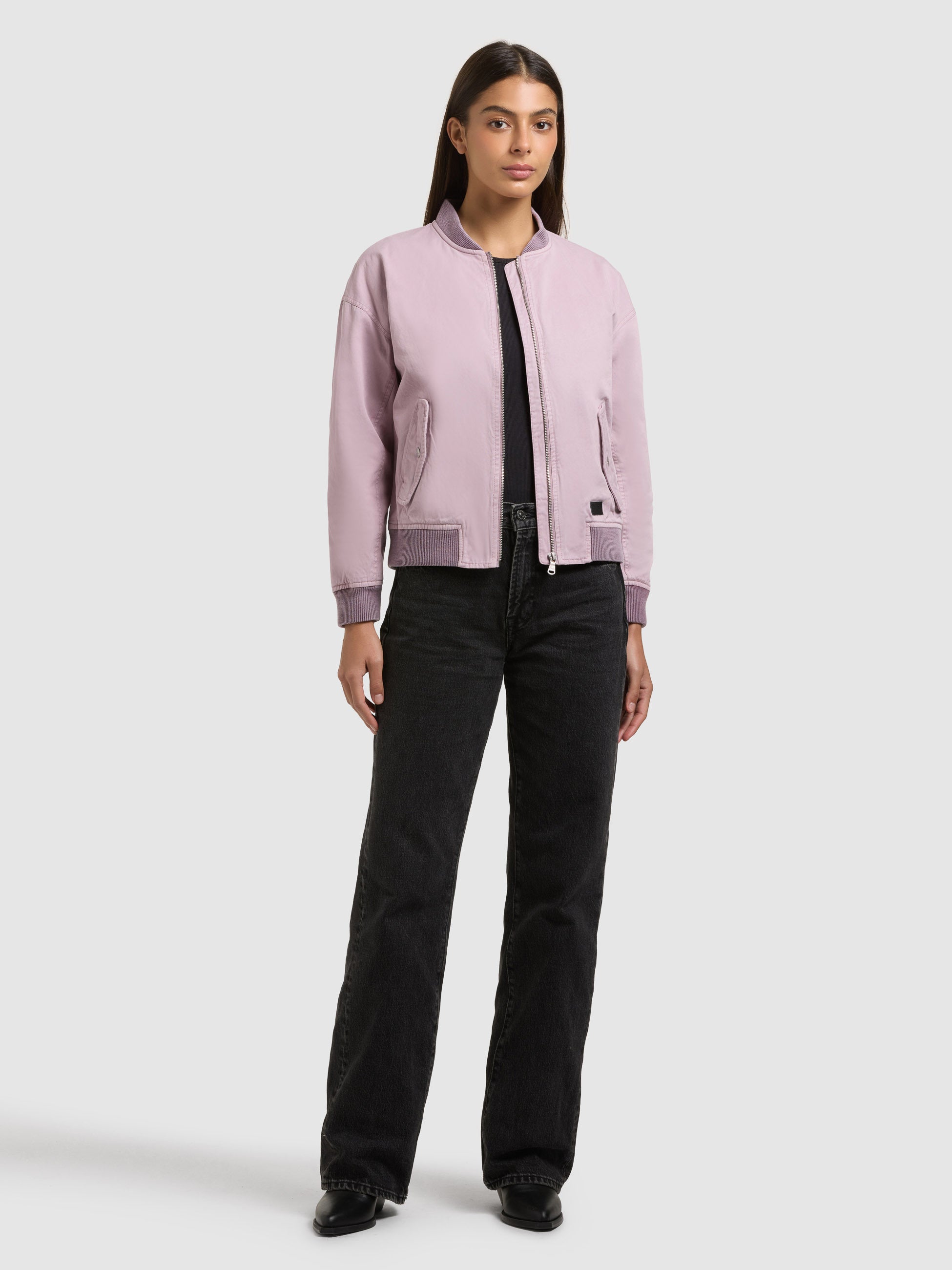 khujo-jacke-inie-violet-damen-blouson-bomberjacke-aus-baumwoll-twill image 2