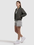 khujo-crystal-damen-bomberjacke-stepp-dark-green image 2