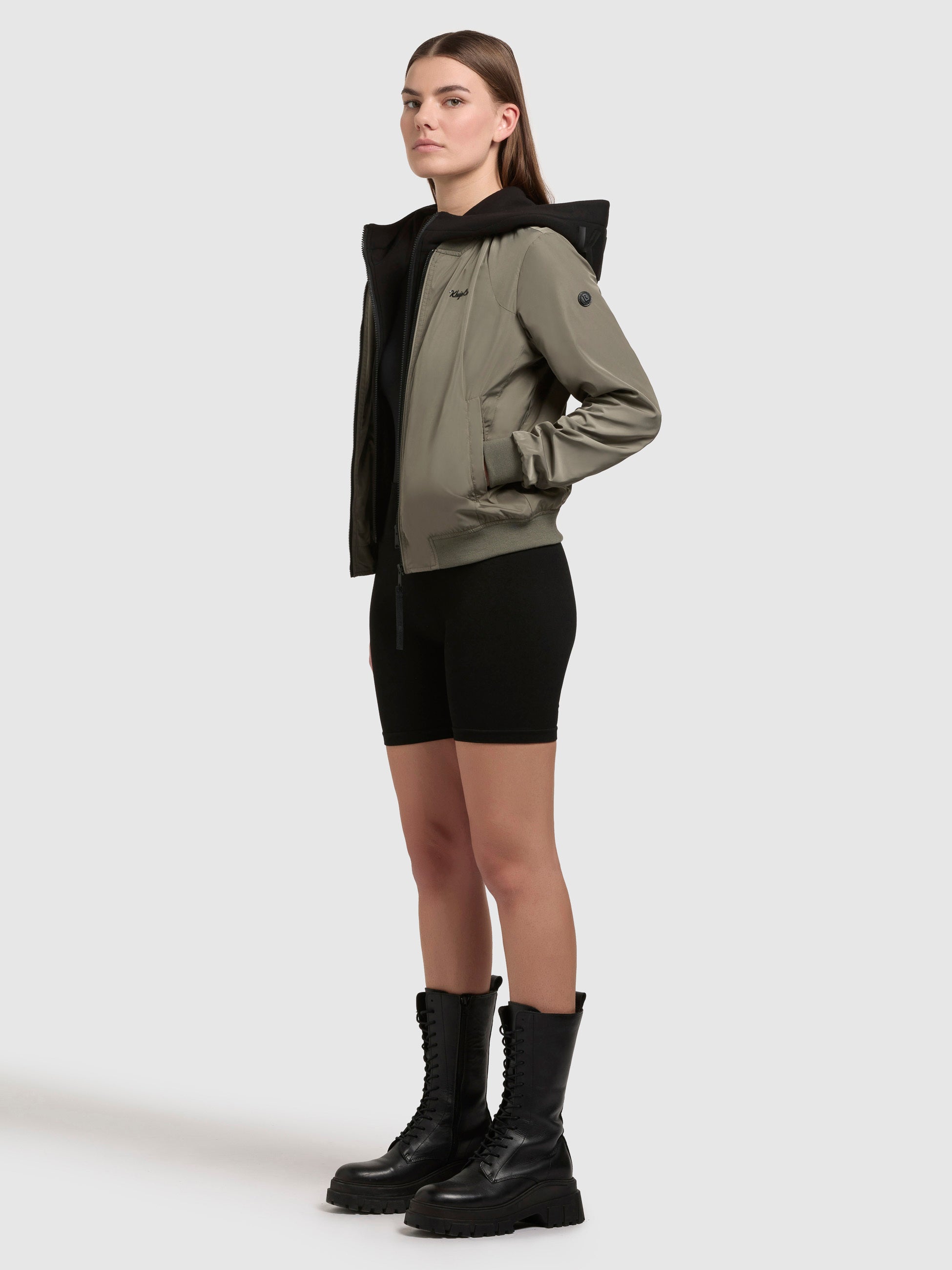 khujo-jacke-seeam-graugr-n-damen-bomberjacke-regular-fit image 2