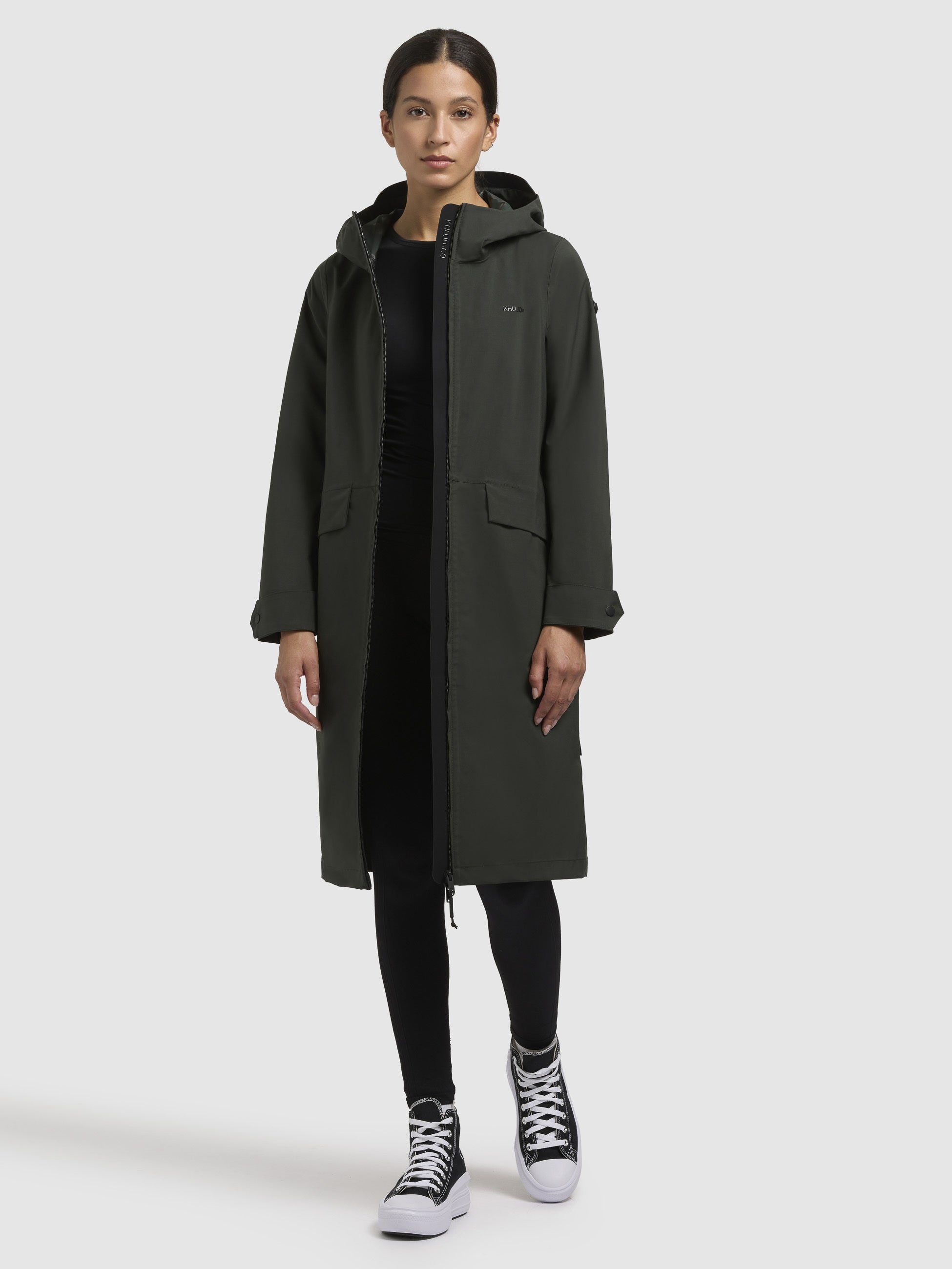khujo-mantel-femke-damen-regenmantel-dunkelgr-n-slim-fit image 6