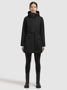 khujo-jacke-mosti-schwarz-trench-sommerparka-mit-leo-futter image 2
