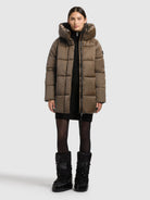 khujo-jacke-suda-cane-brown-damen-winterjacke-loose-fit-gl-nzend image 2