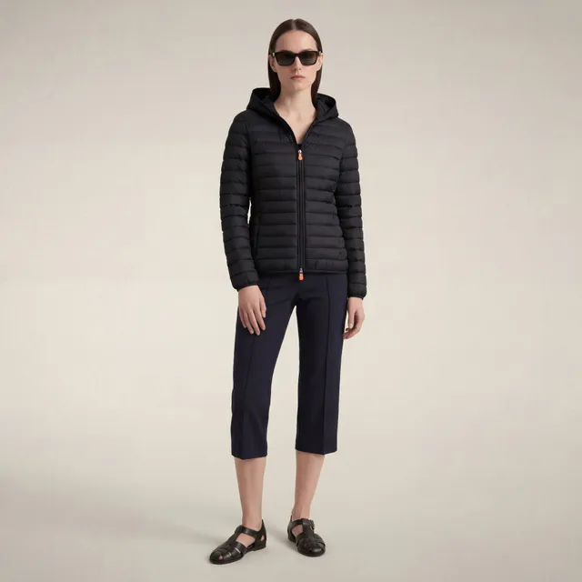 save-the-duck-daisy-damen-steppjacke-schwarz-mit-kapuze image 1