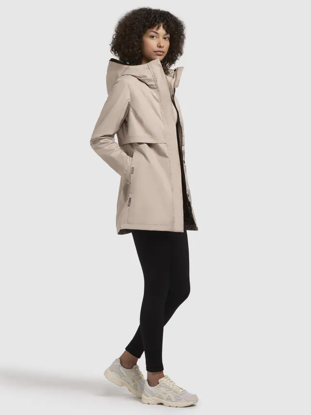 khujo-lotta-damen-kapuzenjacke-beige-slim-fit image 1