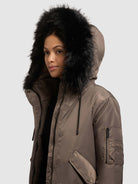 khujo-jacke-tyla-damen-bomberjacke-potter-brown image 7