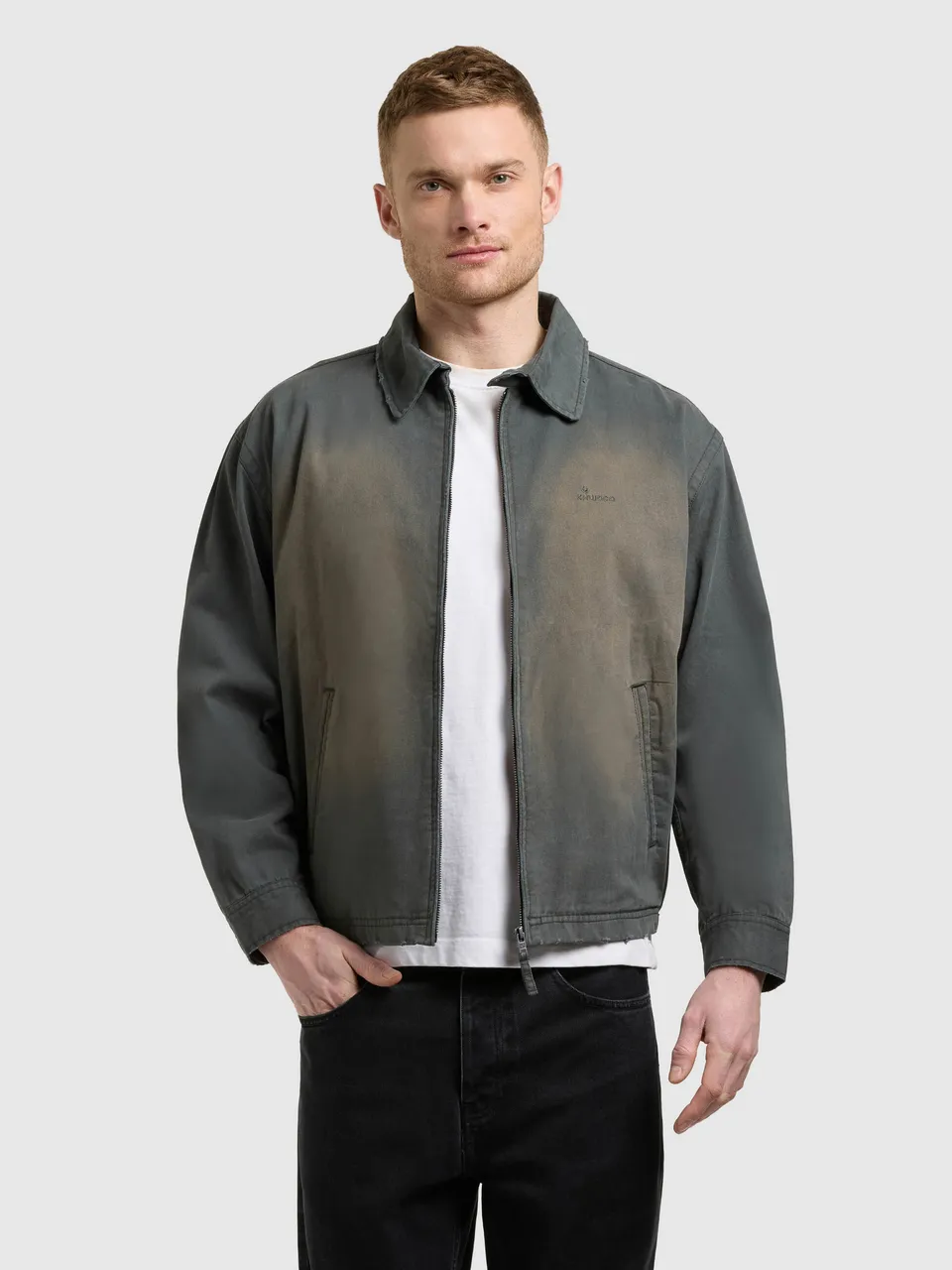 khujo-noam-blousonjacke-herren-used-look-dark-sea-green image 1