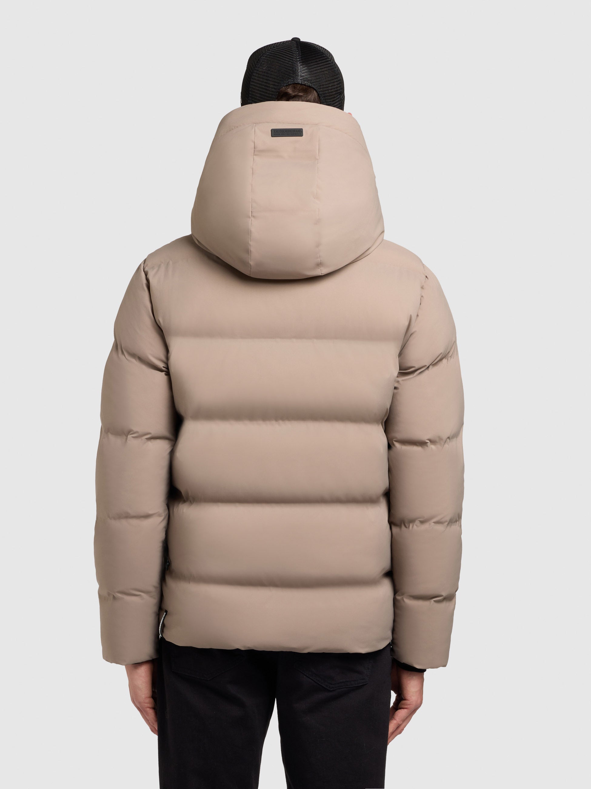 khujo-jacke-silas3-greige-herren-steppjacke-mit-kapuze image 3