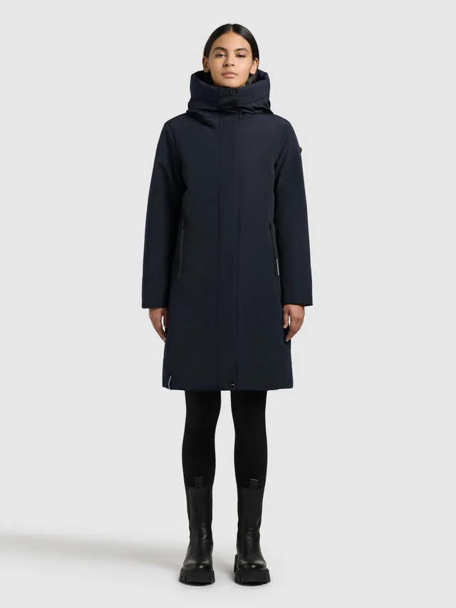 khujo-coat-nellen2-port-blue-damen-wintermantel-wattiert-loose-fit-mit-kapuze image 1
