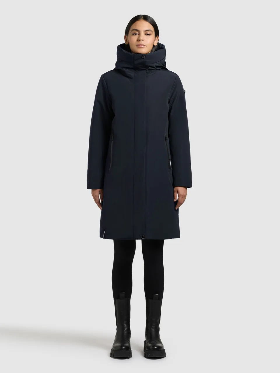 khujo-mantel-nellen2-port-blue-wintermantel-damen-loose-fit image 1