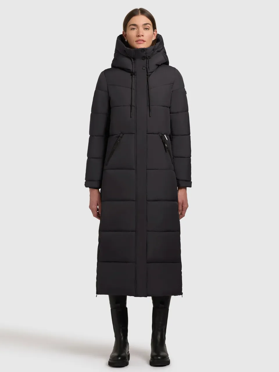 khujo-mashti-dunkelgrau-damen-steppmantel-wadenlang-regular-fit image 1