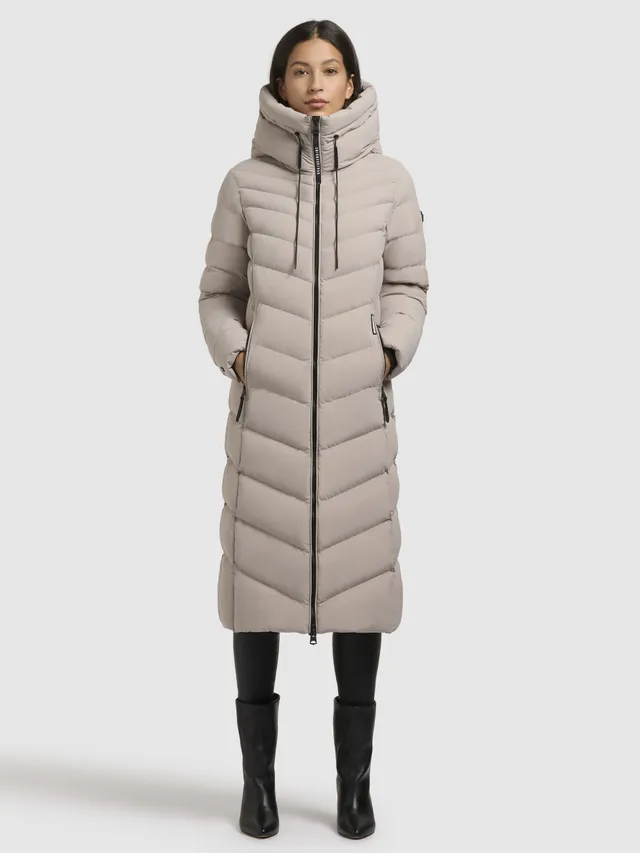 khujo-mantel-stoane-hellbeige-wadenlanger-steppmantel-mit-kapuze image 1